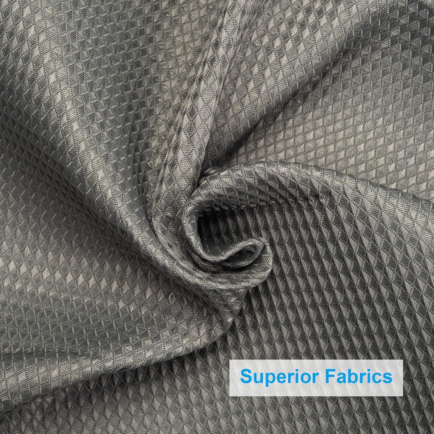 AmazerBath Extra Long Shower Curtain Waffle, Heavy Duty Fabric Shower Curtains with Waffle Weave Hotel Quality Bathroom Shower Curtains, 72 x 84 Inches (Grey)