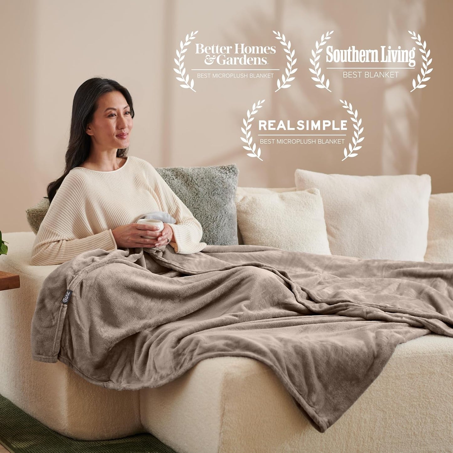 Bare Home Fleece Blanket - King Size - Ultra-Soft Lightweight for Bed, Sofa, and Couch - Luxury Microplush - Cozy Warm Blanket (King, Taupe)