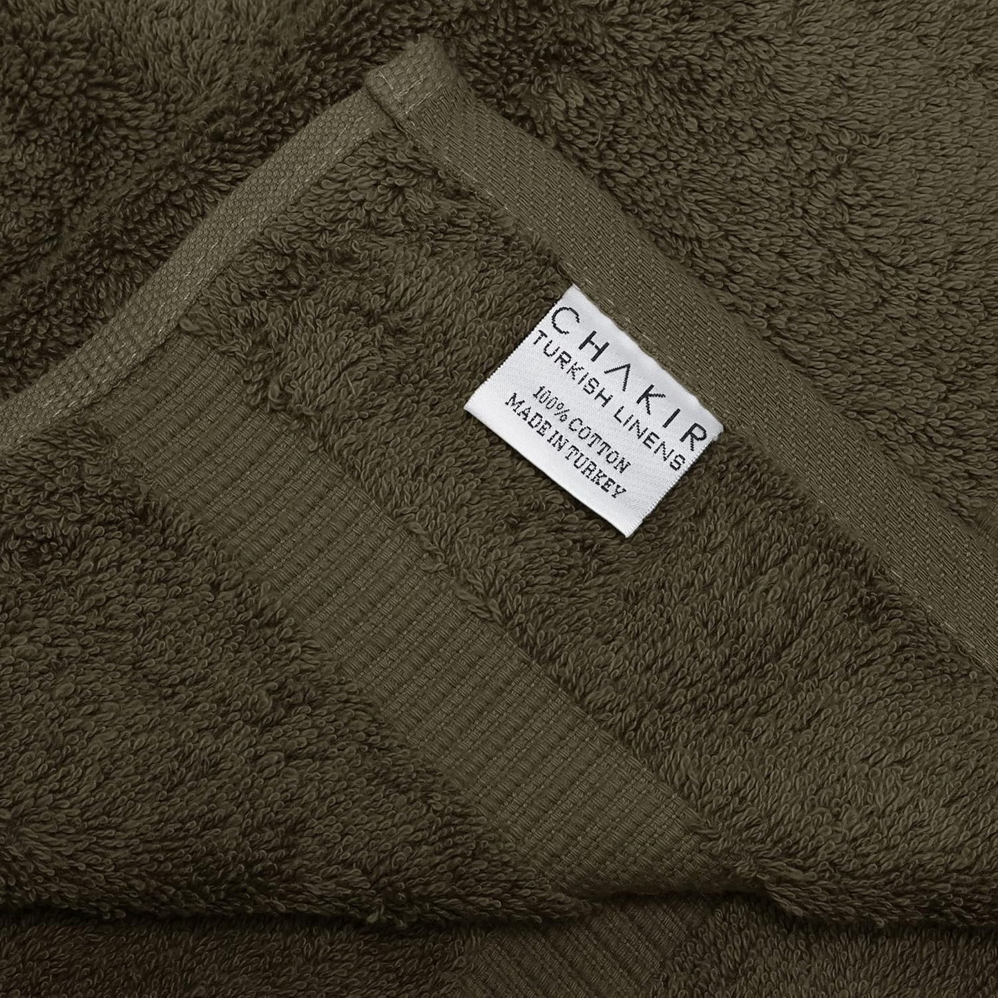 Chakir Turkish Linens 100% Cotton Premium Turkish Towels for Bathroom | 27'' x 54'' (4-Piece Bath Towels - Cocoa)