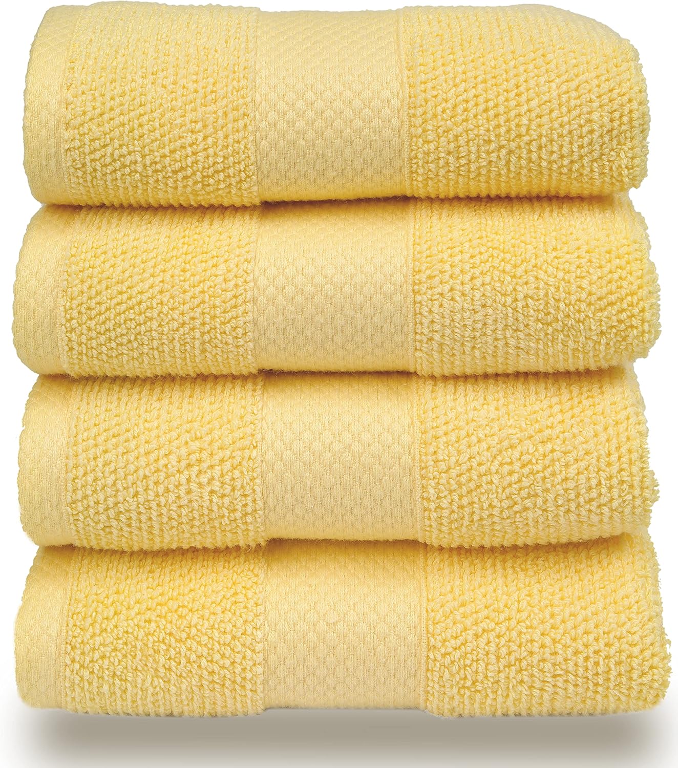 MAURA Premium Hand Towels 100% Cotton 16x30 Oversized Ultra Absorbent Quick Dry Soft Towels for Bathroom Extra Large Hand Towels, Yellow