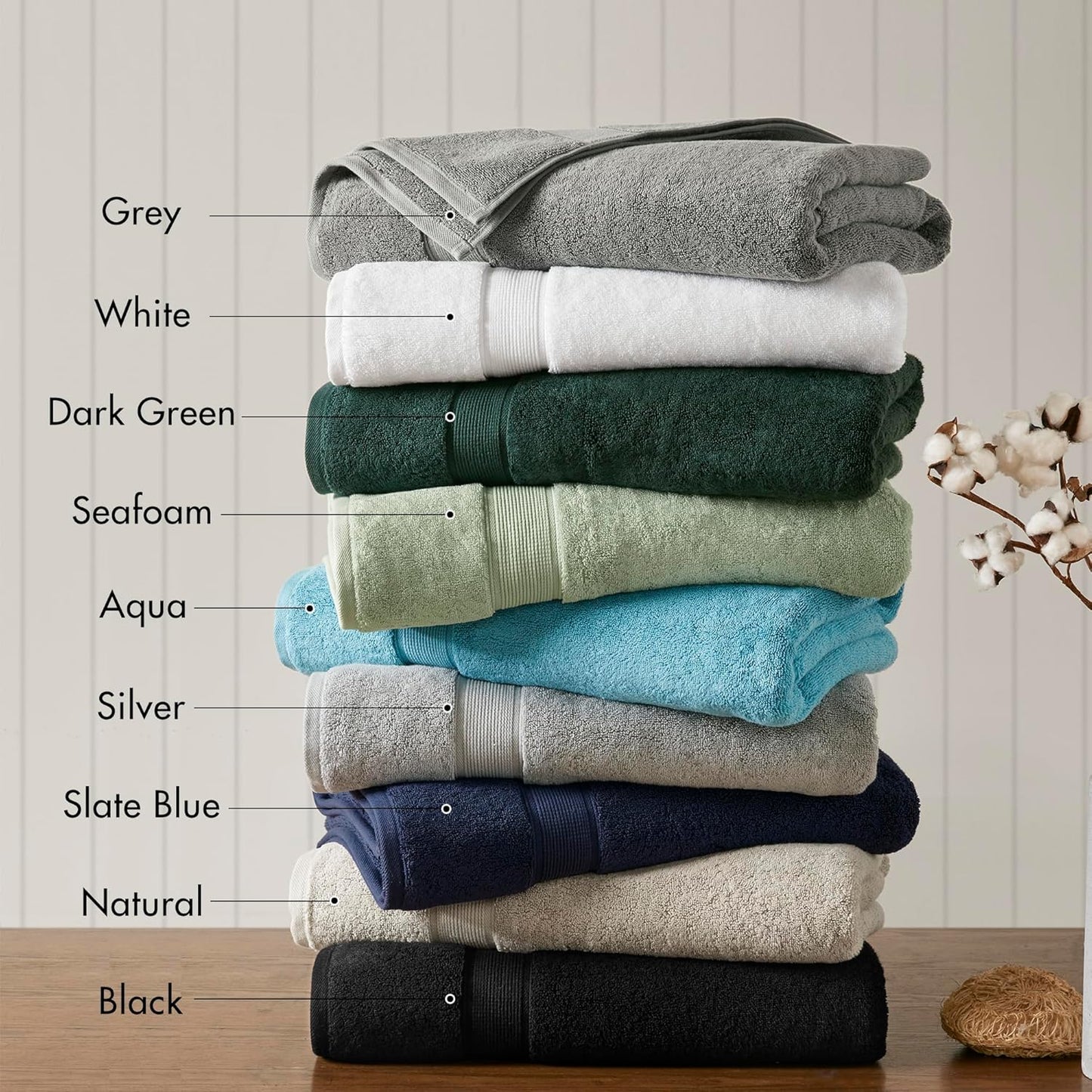 Madison Park 800GSM Bath Sheet Towel Oversized 34" x 68" 2 Pack 100% Cotton Bath Towel Set Highly Absorbent Hotel Spa Quality for Bathroom, Aqua