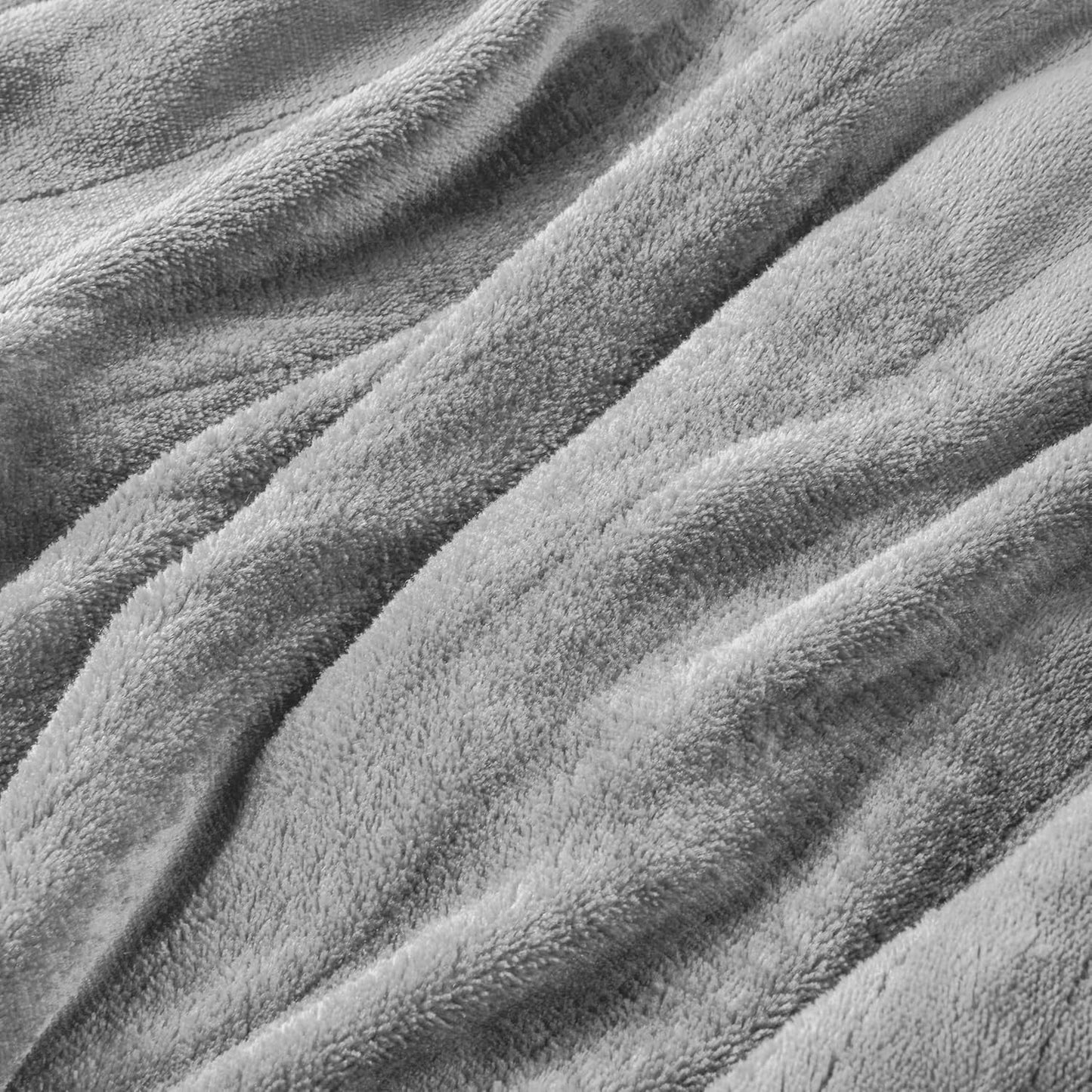Electric Heated Blanket Throw Size 50" x 60", Super Cozy Soft with 6 Heating Levels & 3 Hours Auto Off, Machine Washable, Home Office Use, Gray