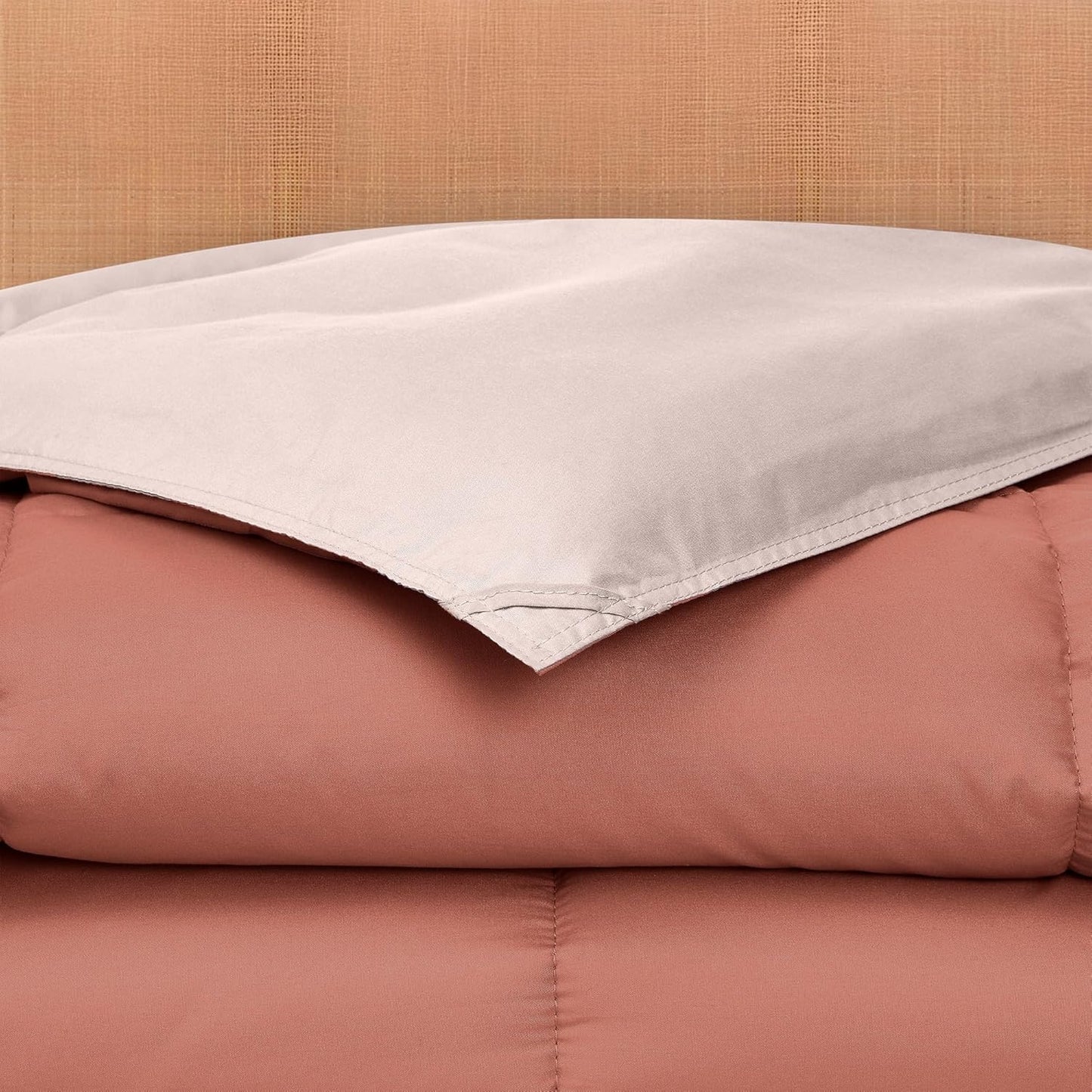 Modern Threads Down Alternative Reversible Comforter Dark Rose/Pink Queen