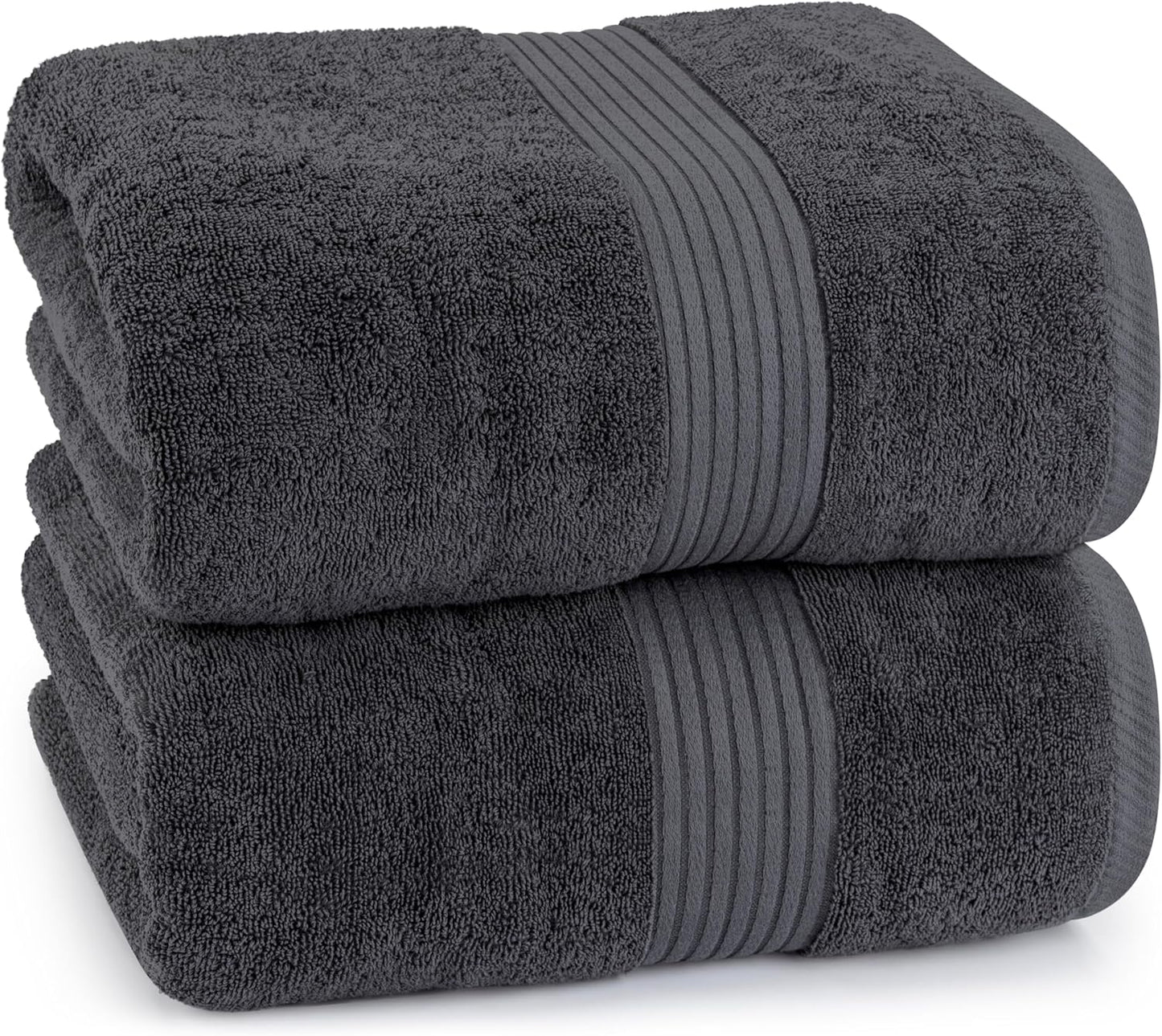 Utopia Towels - Luxurious Jumbo Bath Sheet - 600 GSM 100% Cotton Highly Absorbent and Quick Dry Extra Large Bath Towel - Super Soft Hotel Quality Towel (35 x 70 Inches, Grey) (8 Pack)