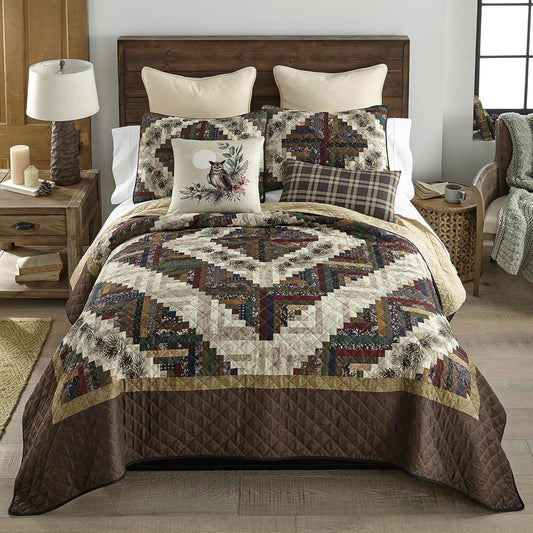 Donna Sharp Queen Bedding Set - 3 Piece - Whitley Lightweight Quilt Set with Queen Quilt and Two Standard Size Pillow Shams - Machine Washable