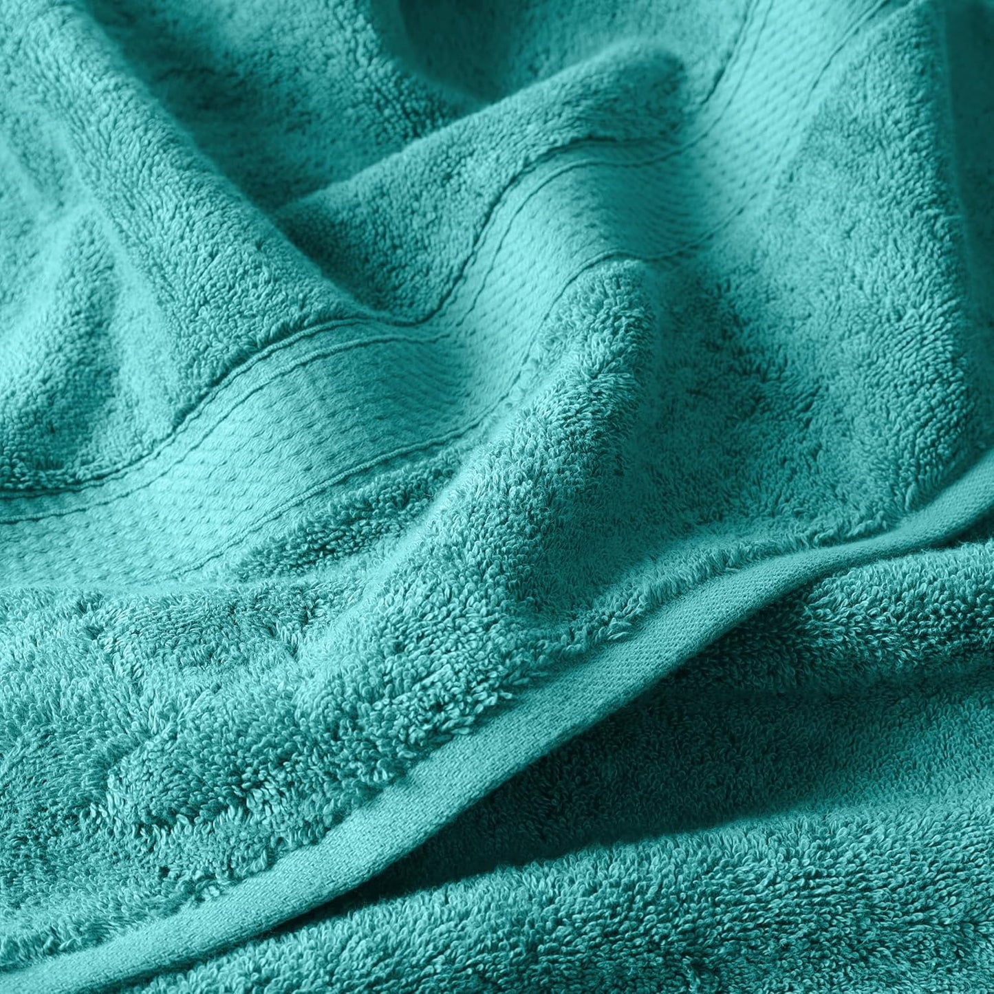 Superior Egyptian Cotton Pile 6 Piece Towel Set, Includes 2 Bath, 2 Hand, 2 Face Towels/Washcloths, Ultra Soft Luxury Towels, Thick Plush Essentials, Guest Bath, Spa, Hotel Bathroom, Turquoise