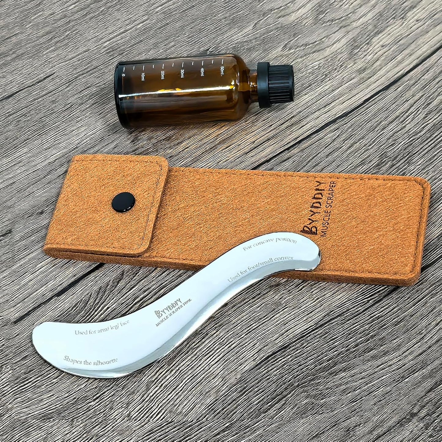 BYYDDIY Stainless Steel Gua Sha Muscle Scraper Tool,Scar Tissue Tool,Physical Therapy Tools,Muscle Scraping Tool,Guasha Massage Scraper,IASTM Tools (S.S-1)