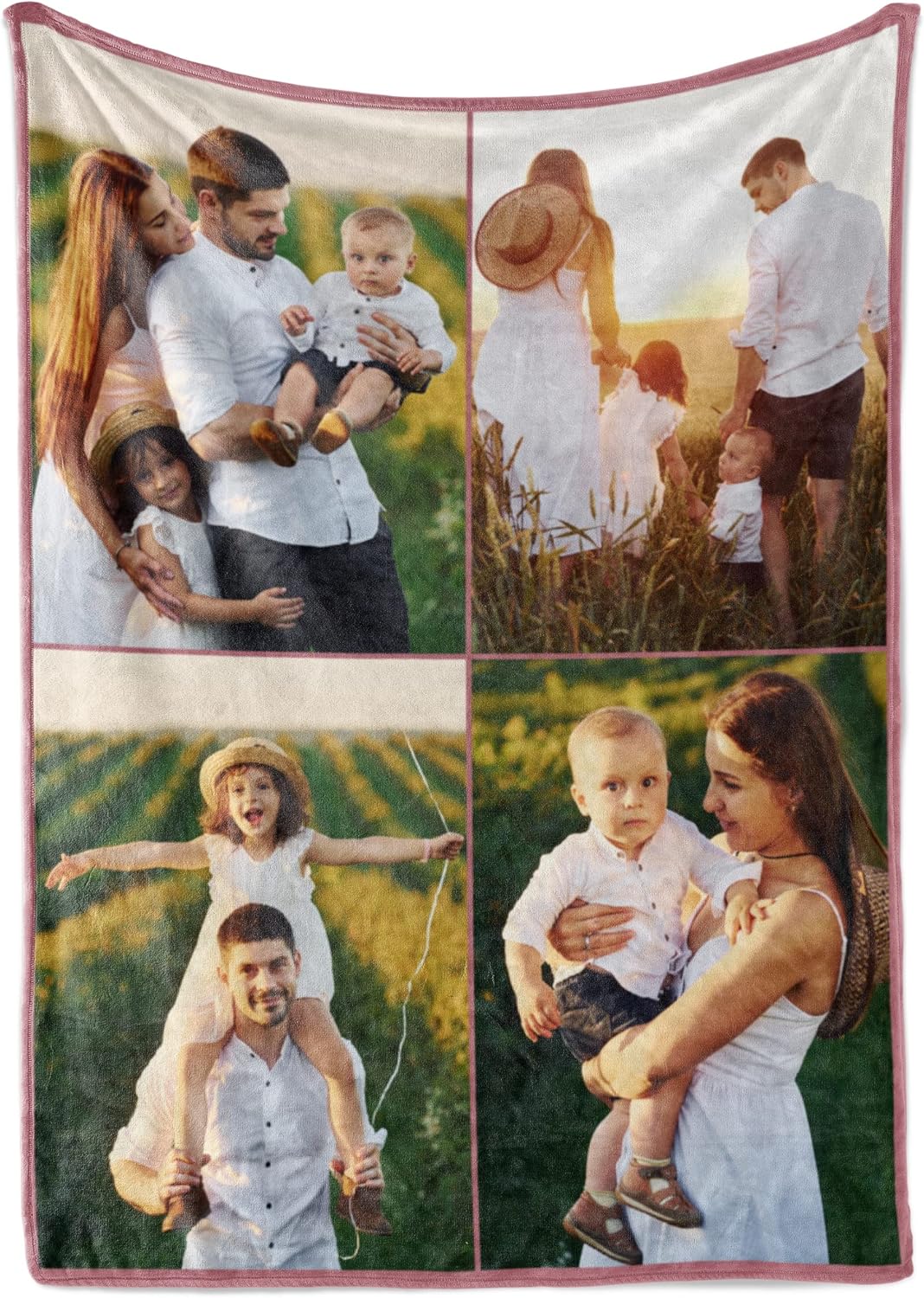 Ships Next Day, Custom Blanket with Picture - Printed in USA, Personalized Photo Blanket (Fleece - 30x40)