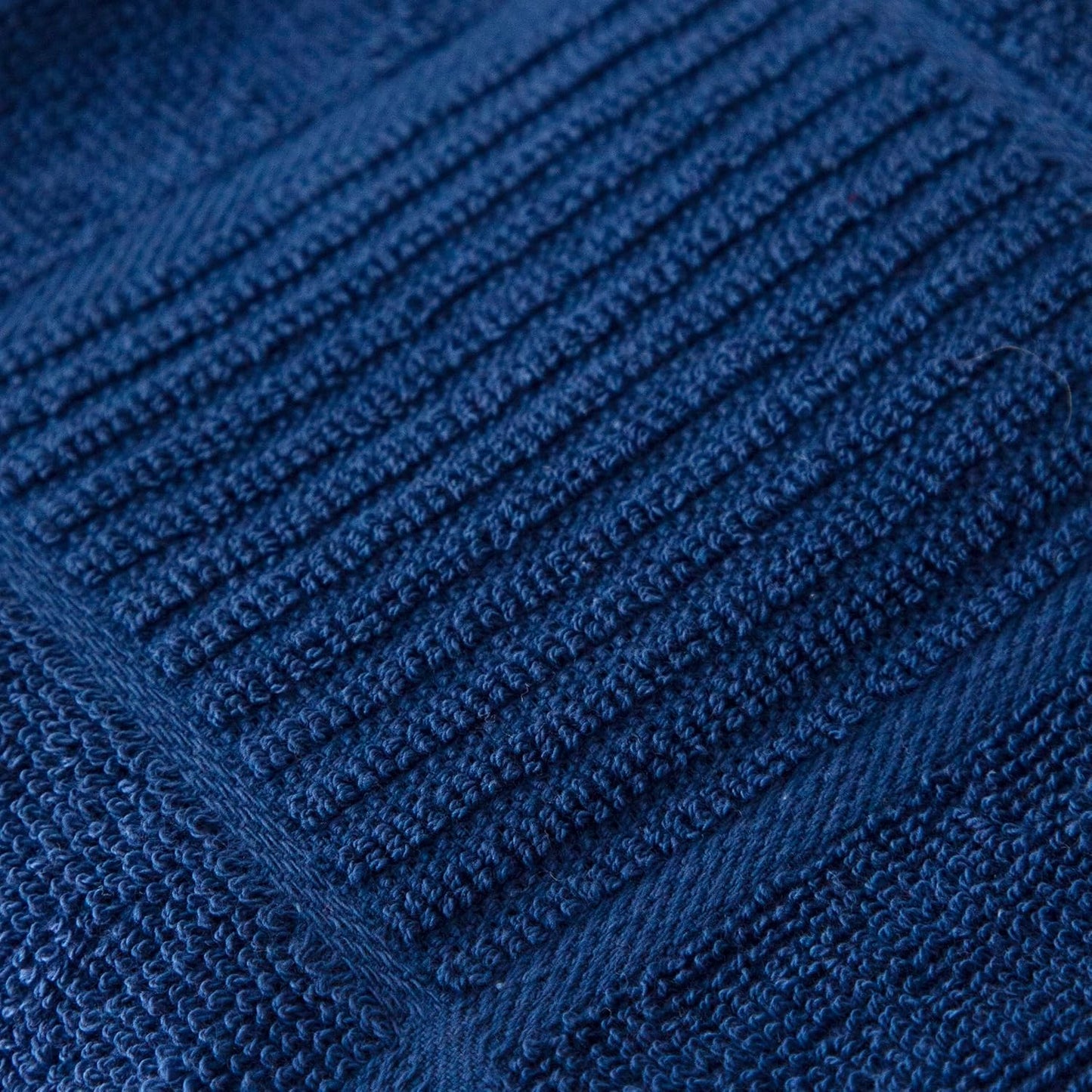 T-fal Solid & Checked Parquet Kitchen Towels: Highly Absorbent, Super Soft Long Lasting - 100% Cotton, 16"x26" Dish Towels for Cleaning & Drying Dishes, Pans, Glassware, or Countertops, (2-Pack), Blue
