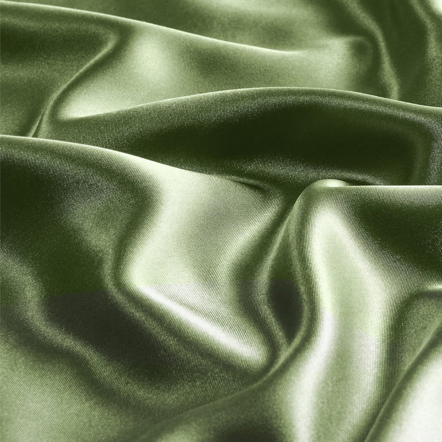 BEDELITE Satin Body Pillow Cover 2 Pack, Super Soft and Cooling Body Pillow Pillowcase for Hair and Skin, Breathable Silky Full Long Pillowcase Cover(20"x54", Cedar Green)