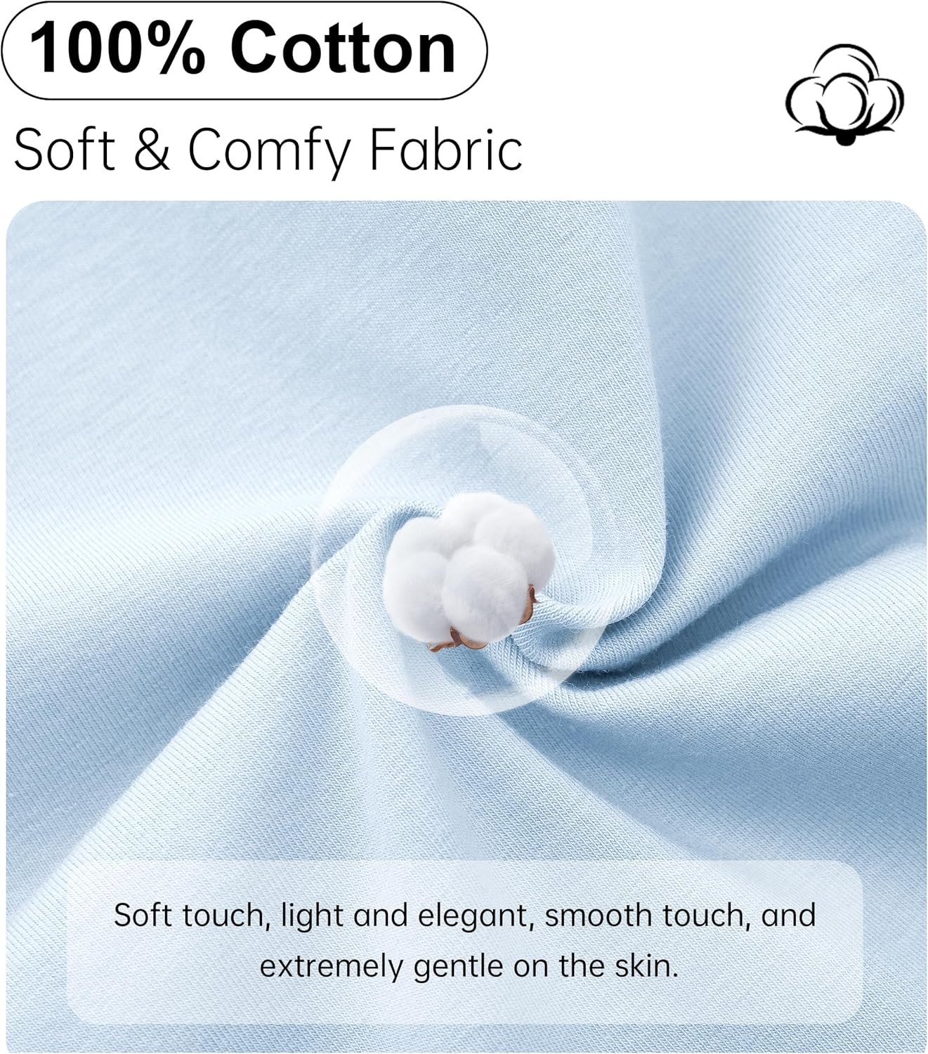 ANLIQI Women's 100% Cotton Robes Long Zipper Front House coats 3/4 Sleeve Bathrobes Lightweight Full Length Robe with Pockets