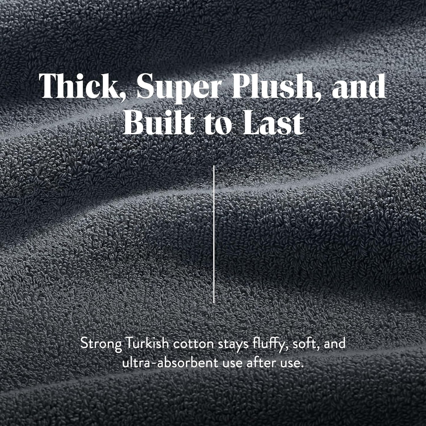 Brooklinen Super-Plush Turkish Cotton Washcloths Set of 2 Cotton, 820 GSM, Highly Absorbent, Machine Washable, Perfect for Home & Bathroom (13" x 13", Slate Grey)