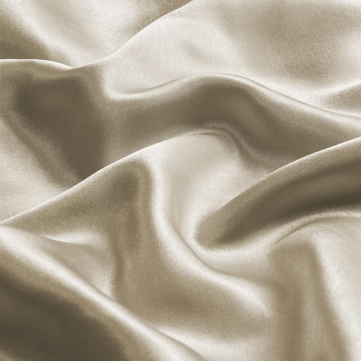 BEDELITE Satin Body Pillow Cover 2 Pack, Super Soft and Cooling Body Pillow Pillowcase for Hair and Skin, Breathable Silky Full Long Pillowcase Cover(20"x54", Taupe)