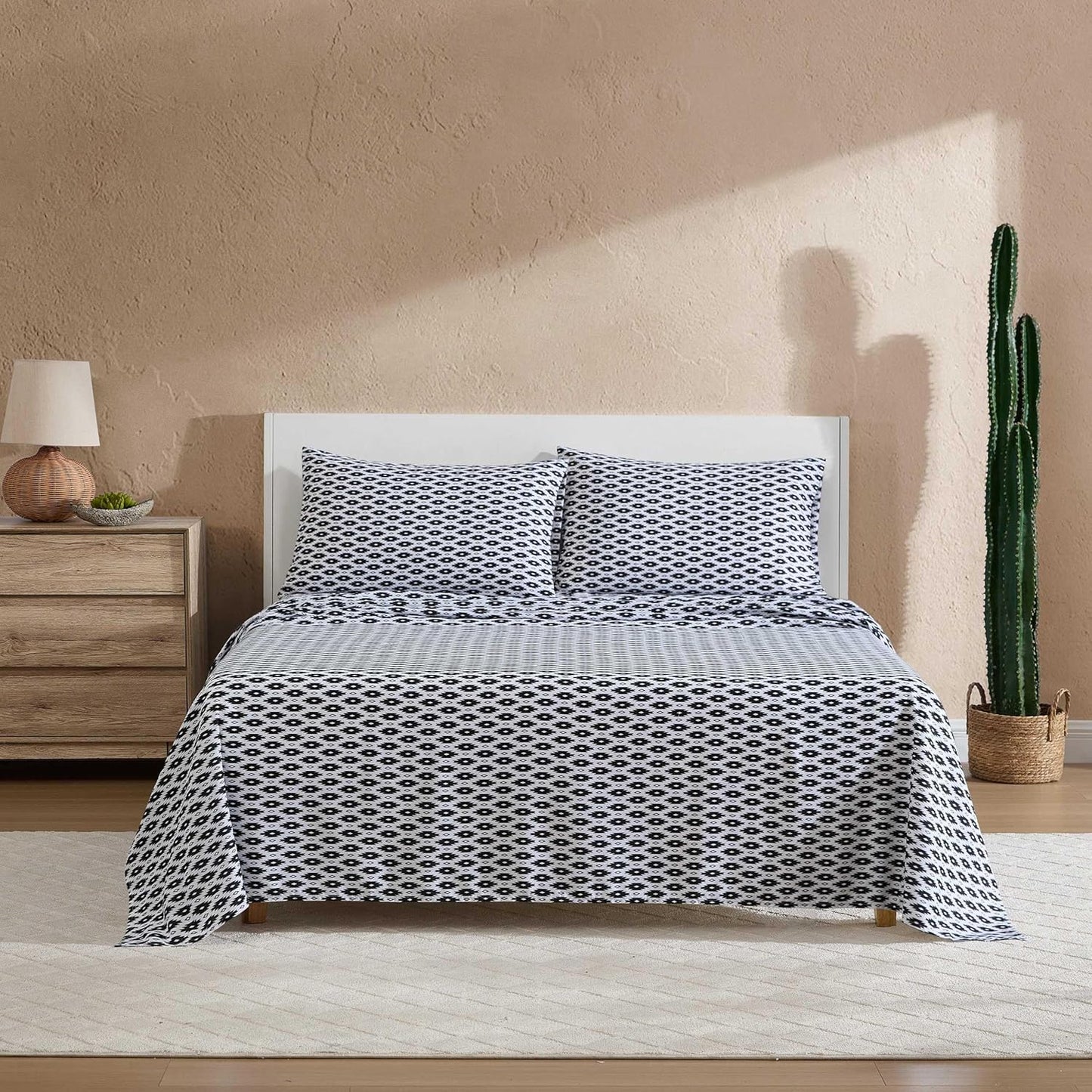 Wrangler - Twin Bed Sheets, Ultra-Soft & Lightweight Bedding with Matching Pillowcase, Lightweight Bed Set for All Season Comfort, Oeko-Tex Certified (Blaze Black)