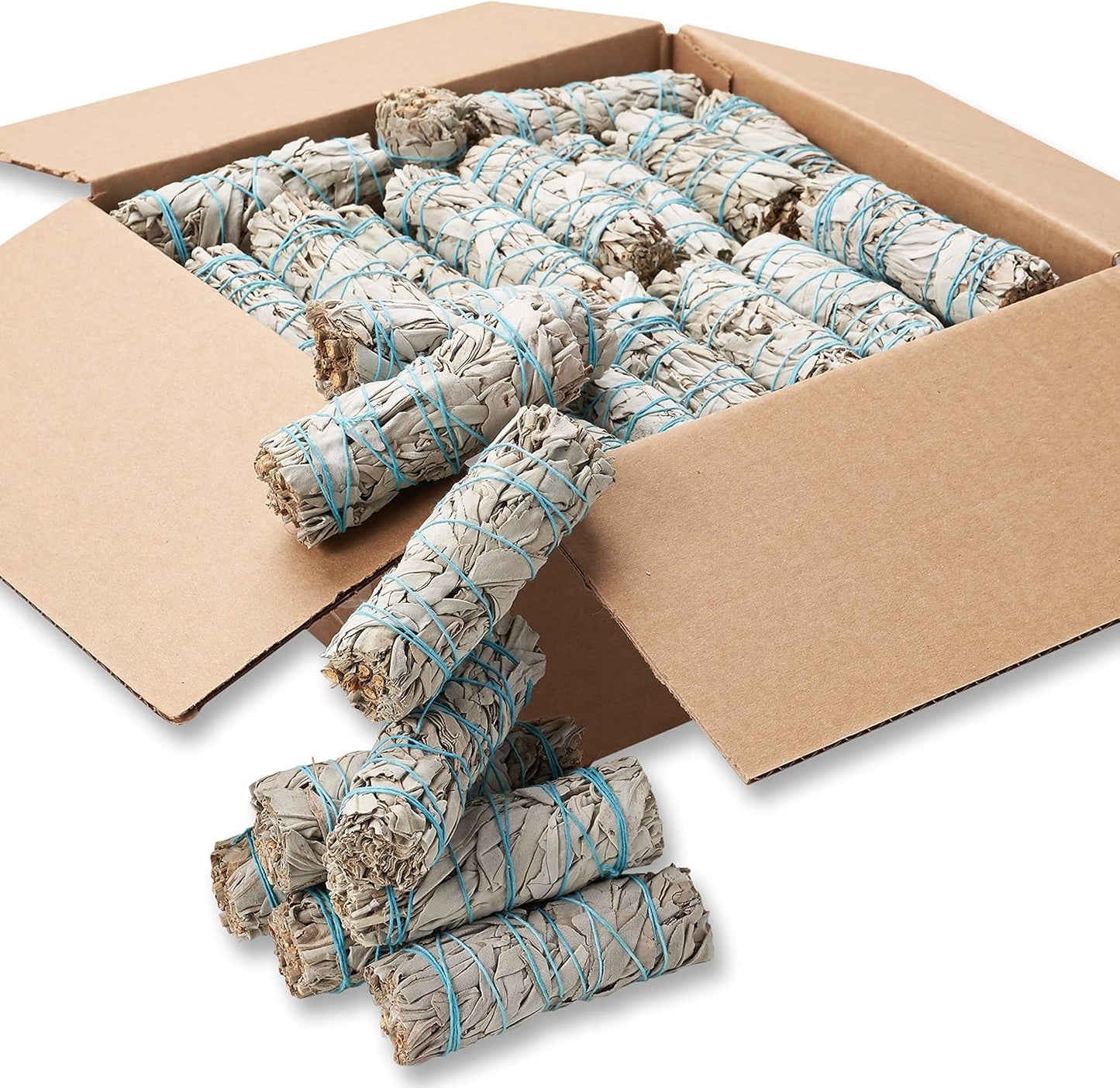 JL Local 50 Wholesale White Sage Smudge Sticks 4" for Cleansing, Purifying & Smudging