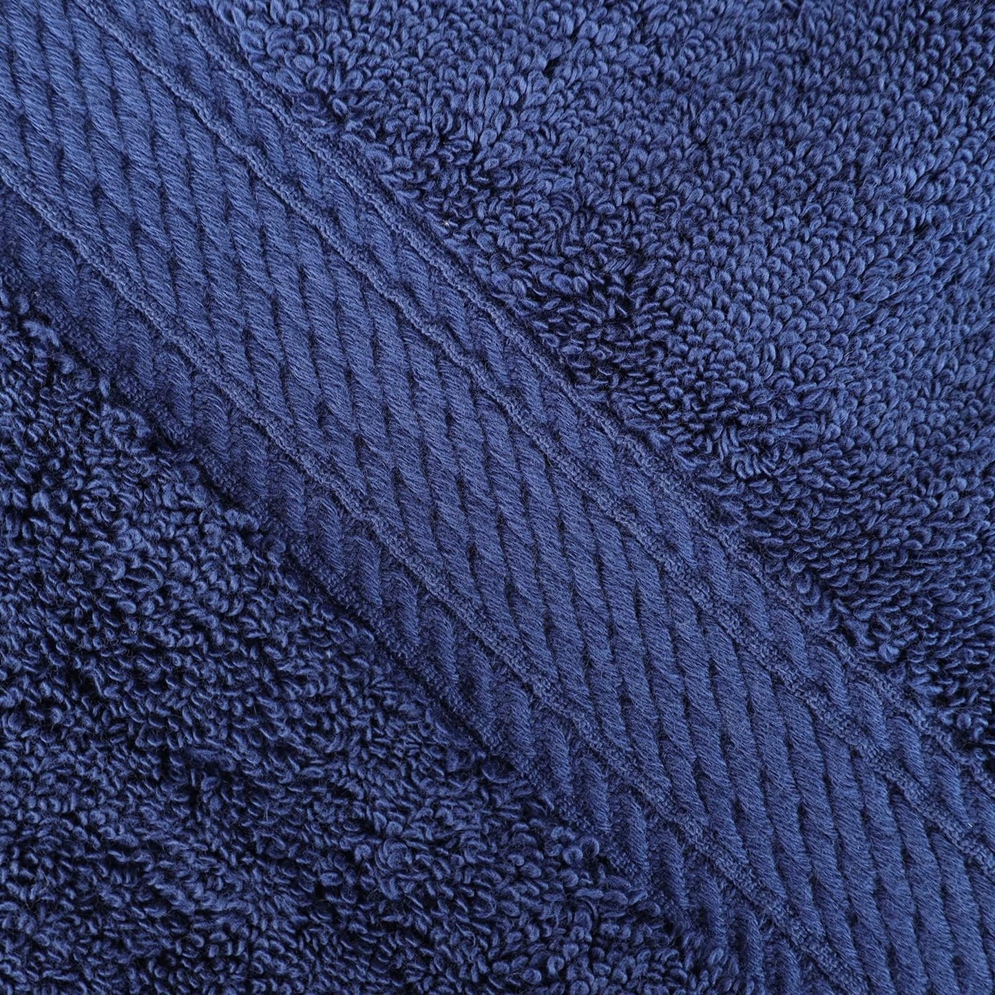 Superior Egyptian Cotton Pile 8 Piece Towel Set, Includes 2 Bath, 2 Hand, 4 Face Towels/Washcloths, Ultra Soft Luxury Towels, Thick Plush Essentials, Guest Bath, Spa, Hotel Bathroom, Navy Blue