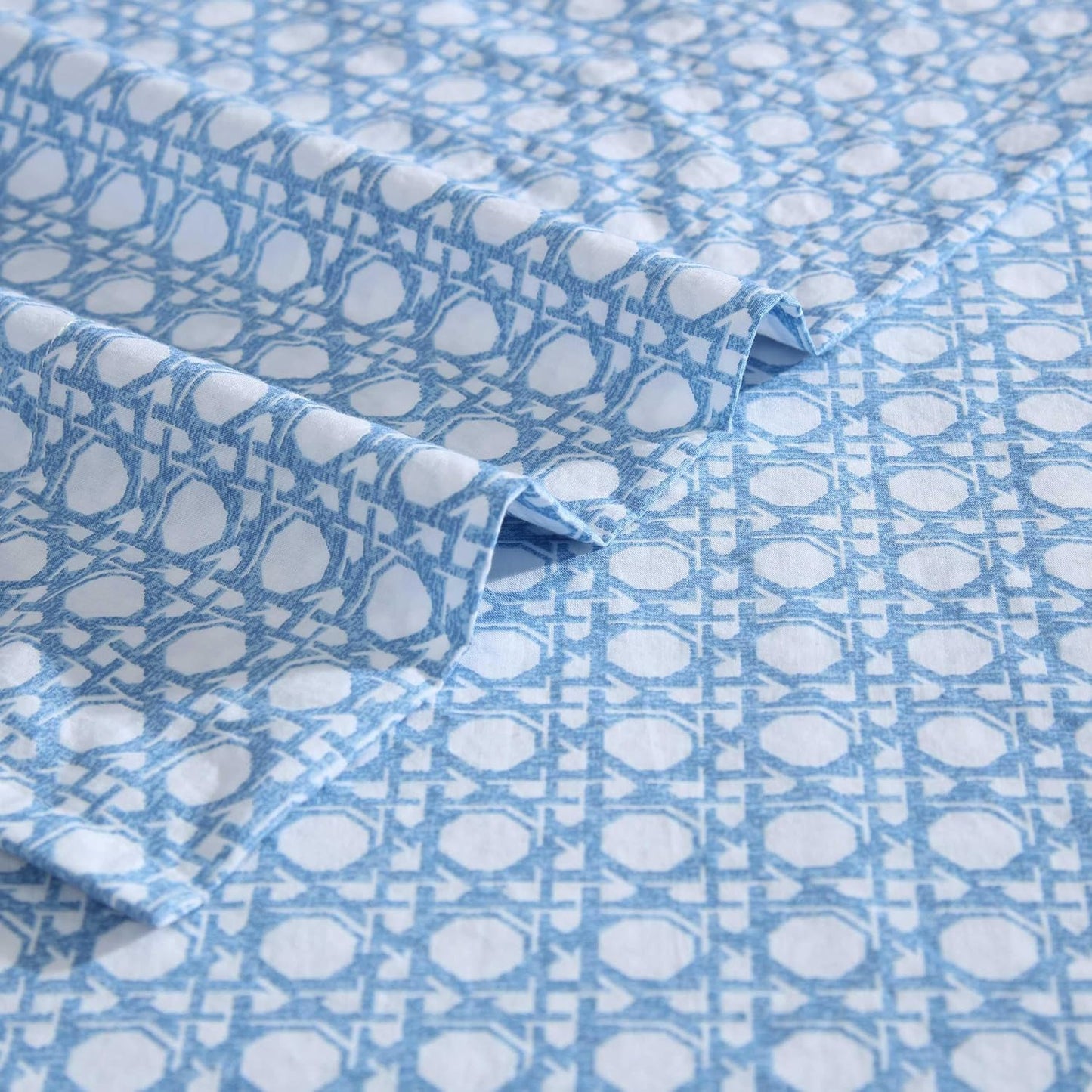 Tommy Bahama - King Bed Sheets, Crisp & Cool Cotton Percale Bedding with Matching Pillowcases, Lightweight Bed Set, Oeko-Tex Certified (Bahama Isle Blue)