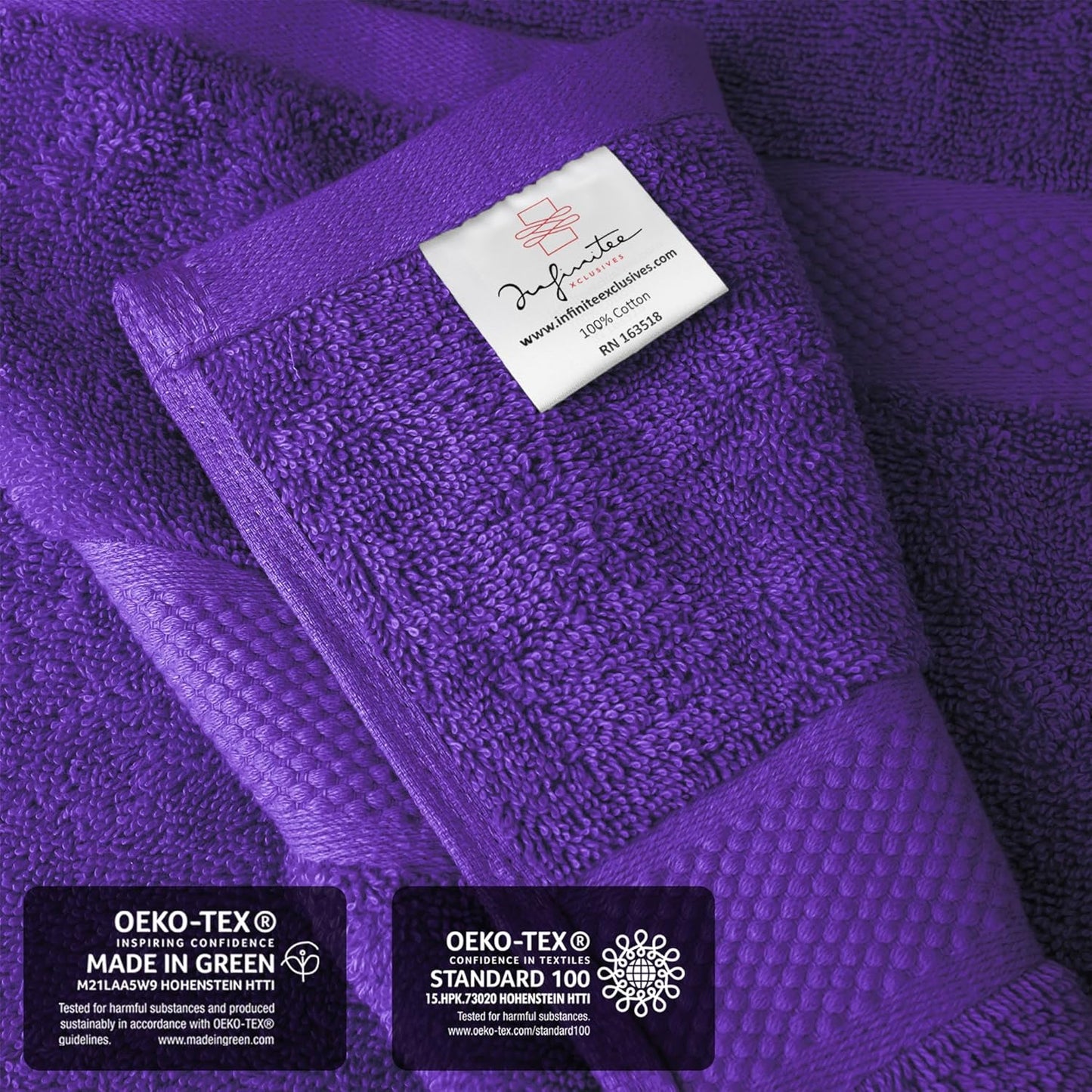 Infinitee Xclusives – Luxury Bath Sheets Towels – 1 Pack 600 GSM (35X70 Inches) – 100% Ring Spun Cotton Large Bath Towels for Bathroom (Profound Purple, Bath Sheets - Pack 1)