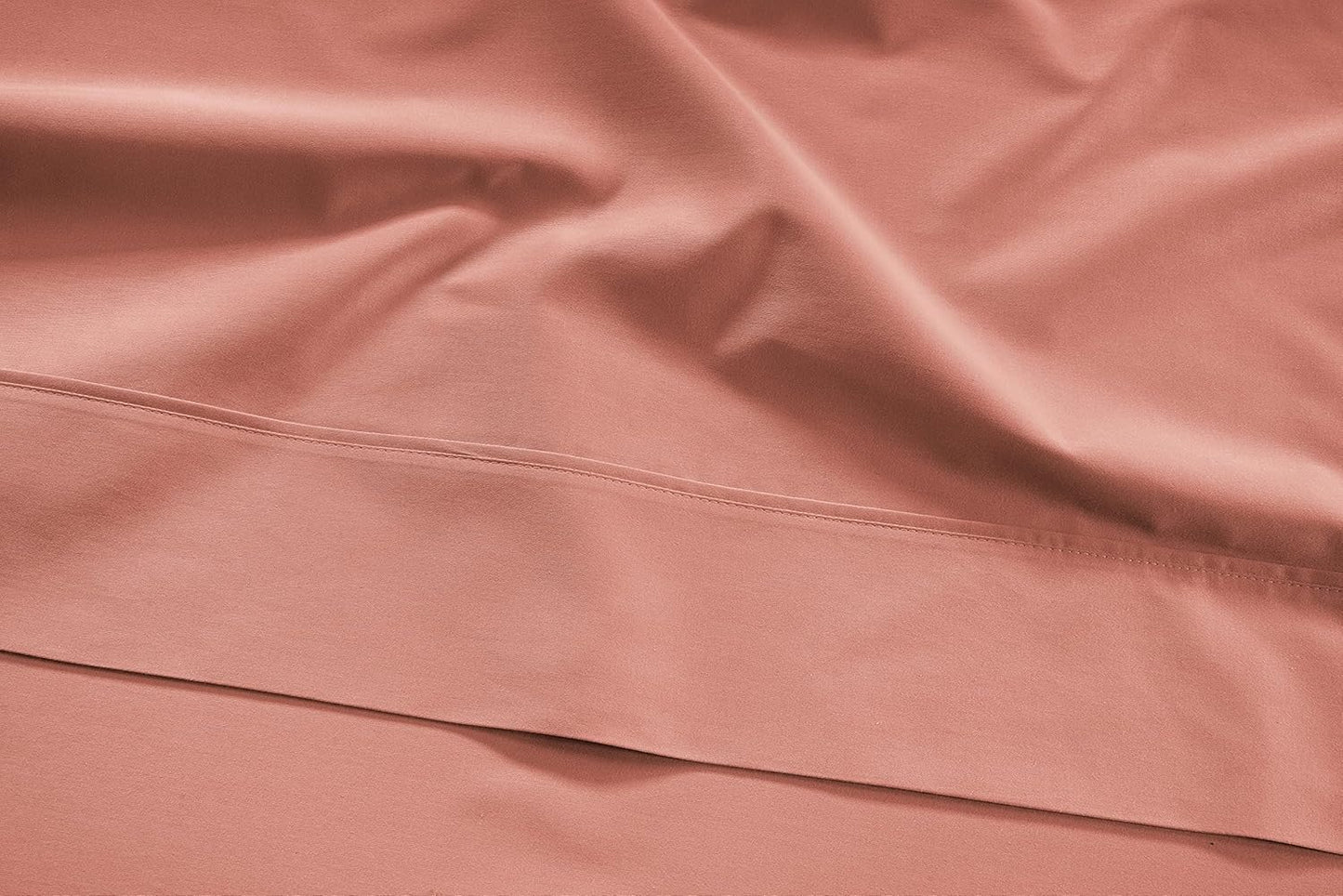 LANE LINEN King Size Bed Sheets – 450 Thread Count Long-Staple 100% Cotton, Naturally Cooling Sheets King Size, Value for Money Bedding, Low Pill, Machine Washable, 15" Deep Pocket Fitted – Rose Dawn