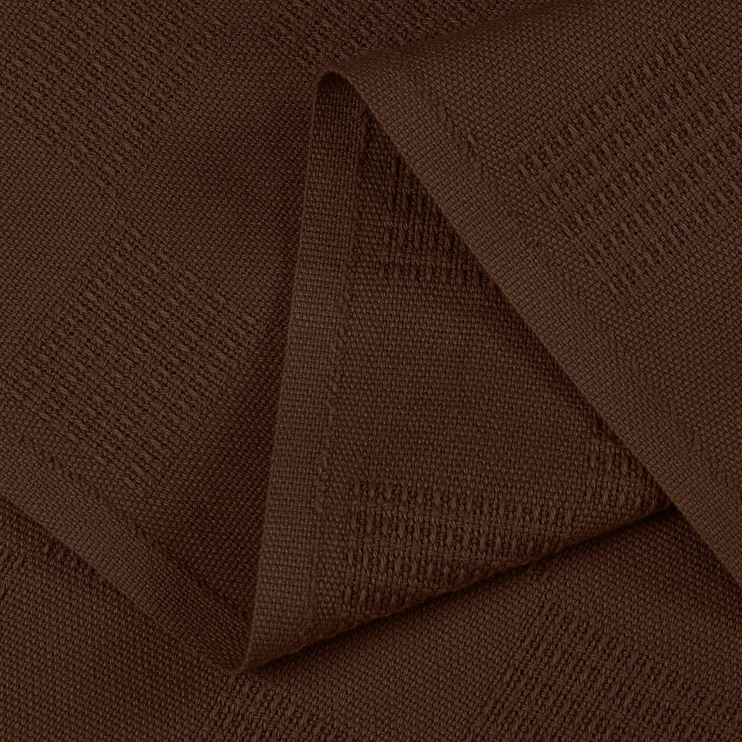 Utopia Bedding Brown 100% Cotton Blanket [Twin Size - 90x72 Inch] 350GSM Lightweight, Soft and Breathable Thermal Blanket for All Seasons