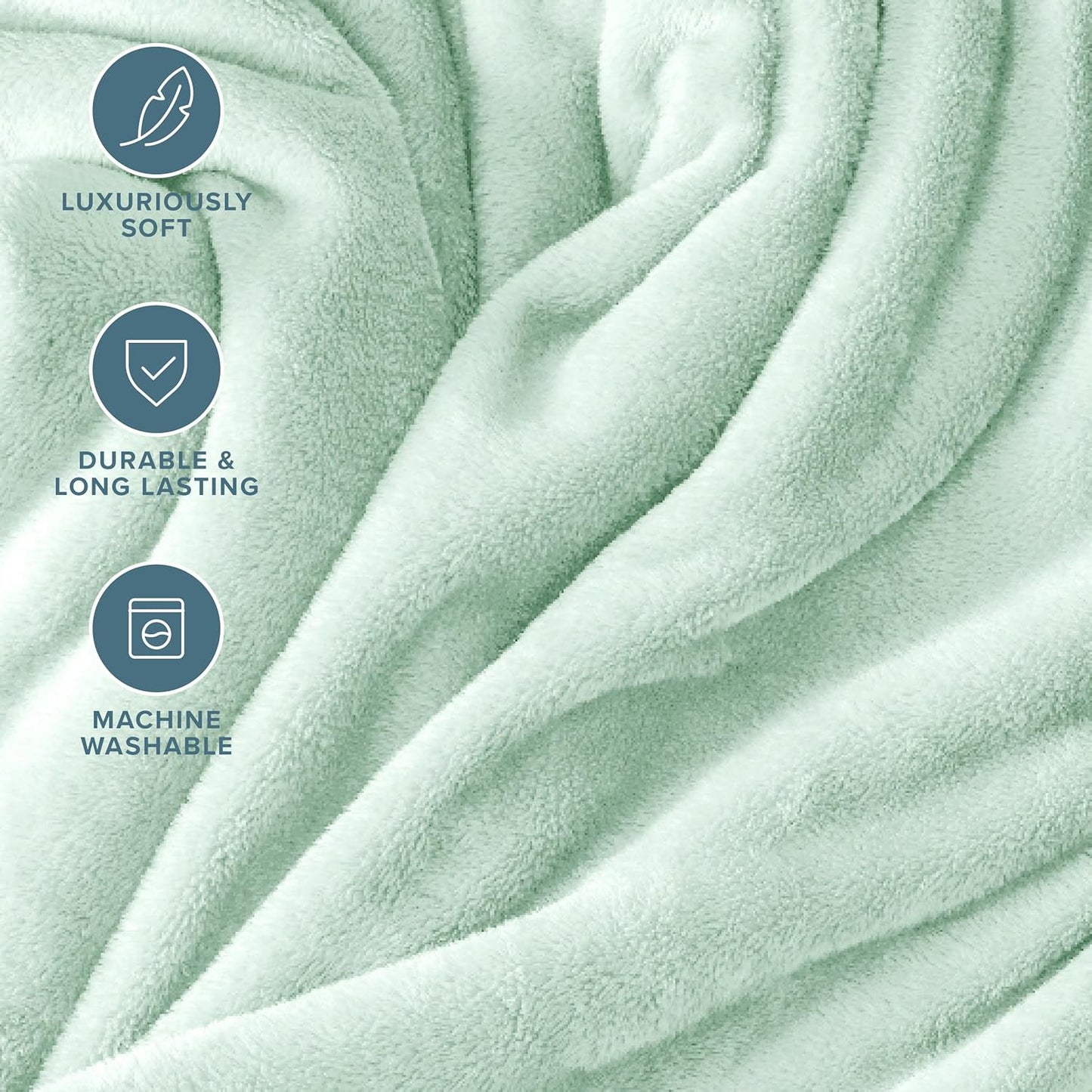 Bare Home Fleece Blanket - King Size - Ultra-Soft Lightweight for Bed, Sofa, and Couch - Luxury Microplush - Cozy Warm Blanket (King, Spring Mint)
