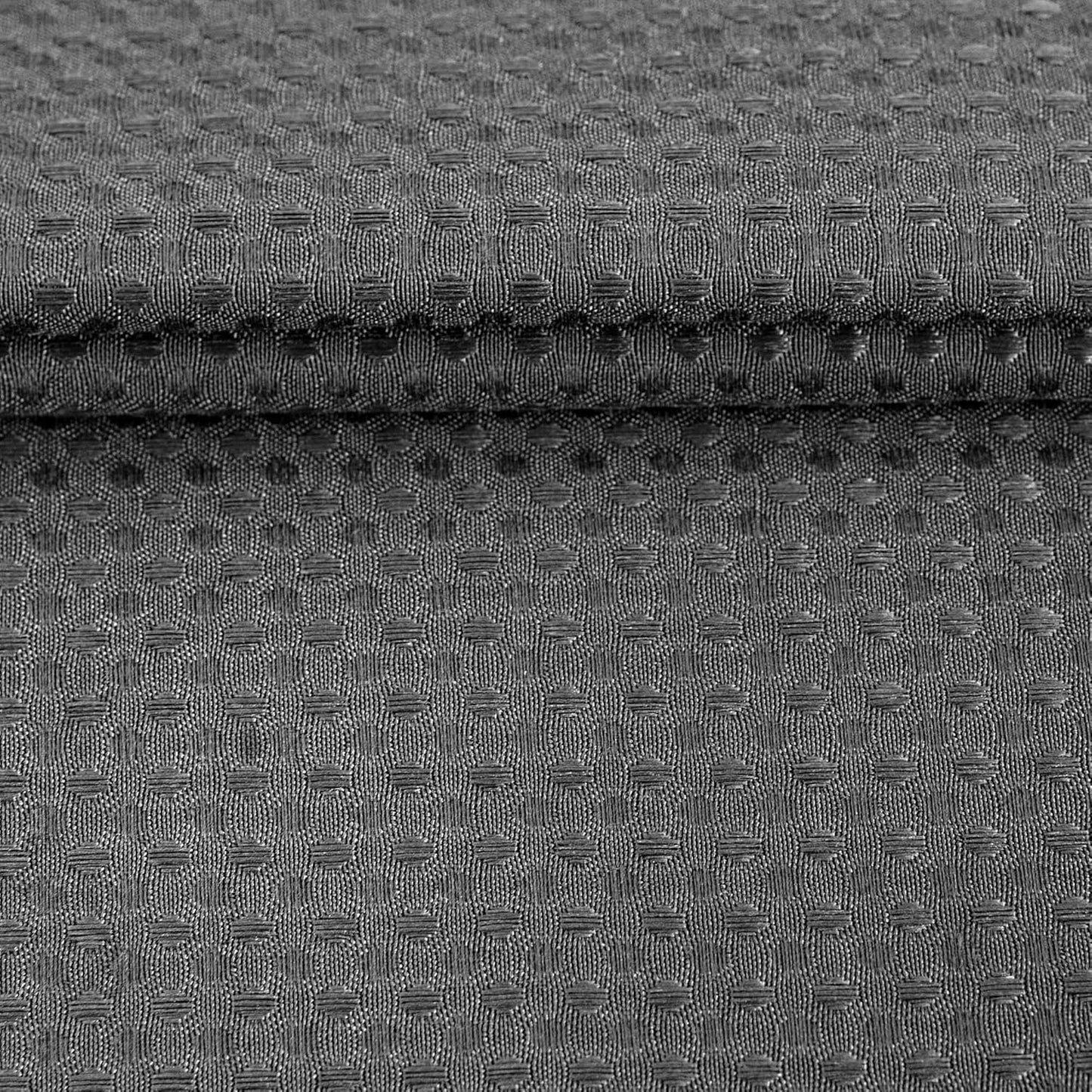 River Dream Stall Heavyweight No Hooks Required Dotted Waffle Weave Shower Curtain with Snap in Liner - 36W x 74H,Hotel Grade,Spa Like Bath Curtain,Graphite Grey