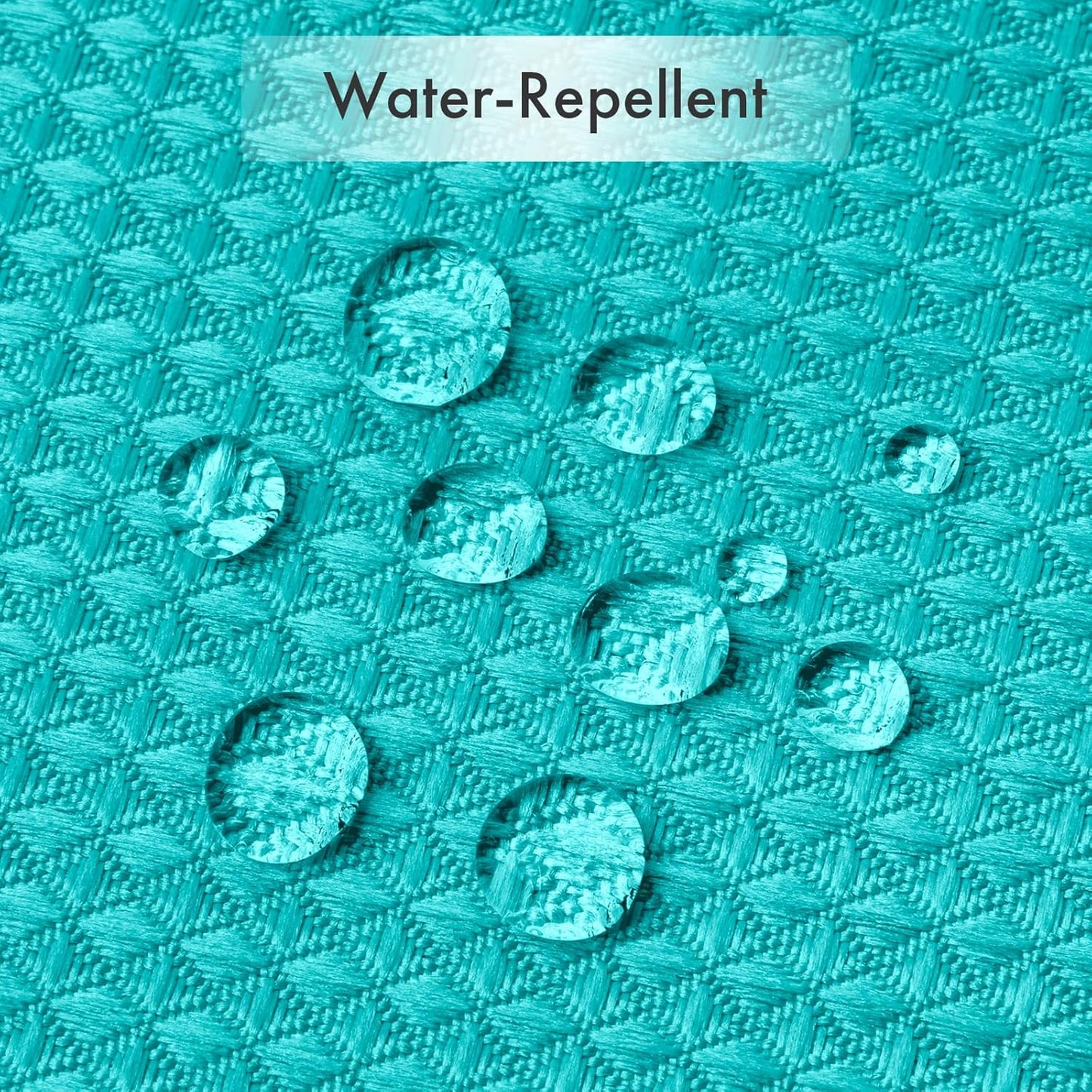 AmazerBath Teal Shower Curtain Waffle Textured, Turquoise Shower Curtains for Bathroom, Thick Fabric Heavy Duty 240GSM, Hotel Quality Bathroom Shower Curtains, Premium Polyester, 72 x 72 Inches