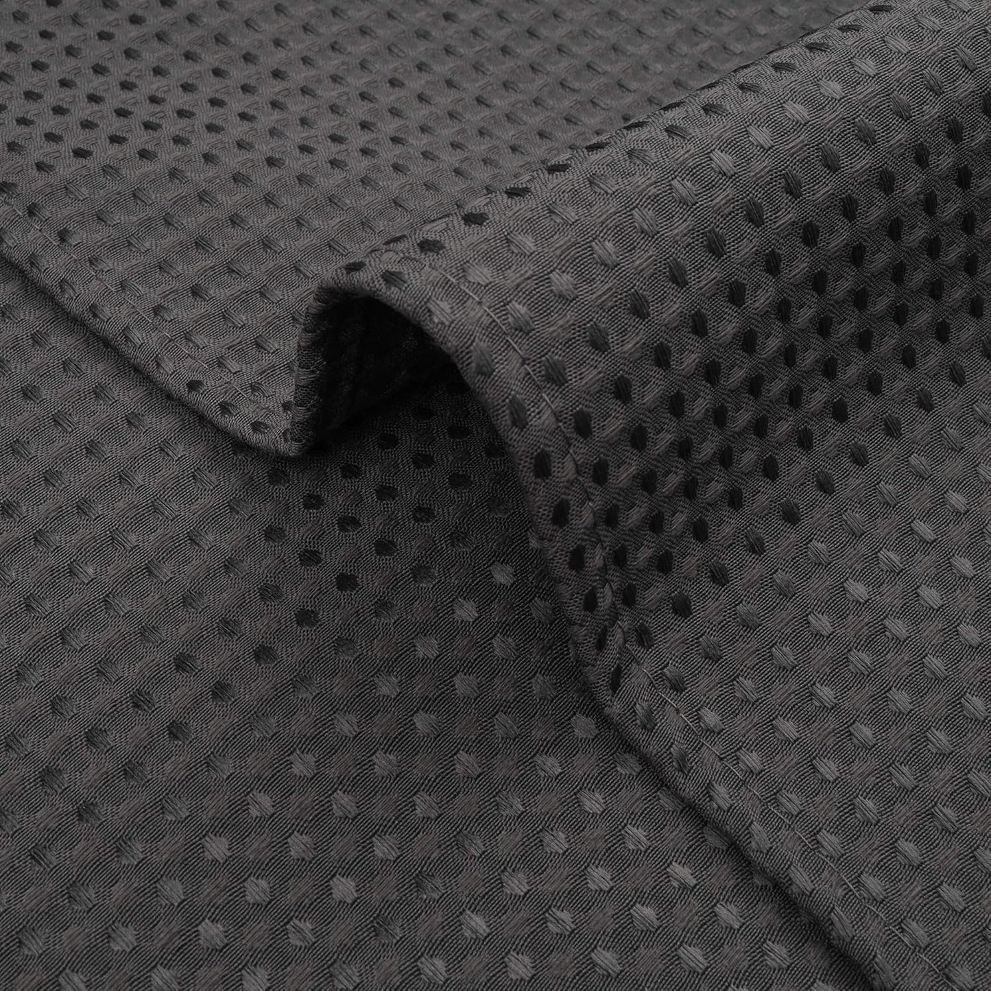River Dream Heavyweight No Hooks Required Dotted Waffle Weave Shower Curtain with Snap in Liner -Stall 54W x 80H,Hotel Grade,Spa Like Bath Curtain,Graphite Grey