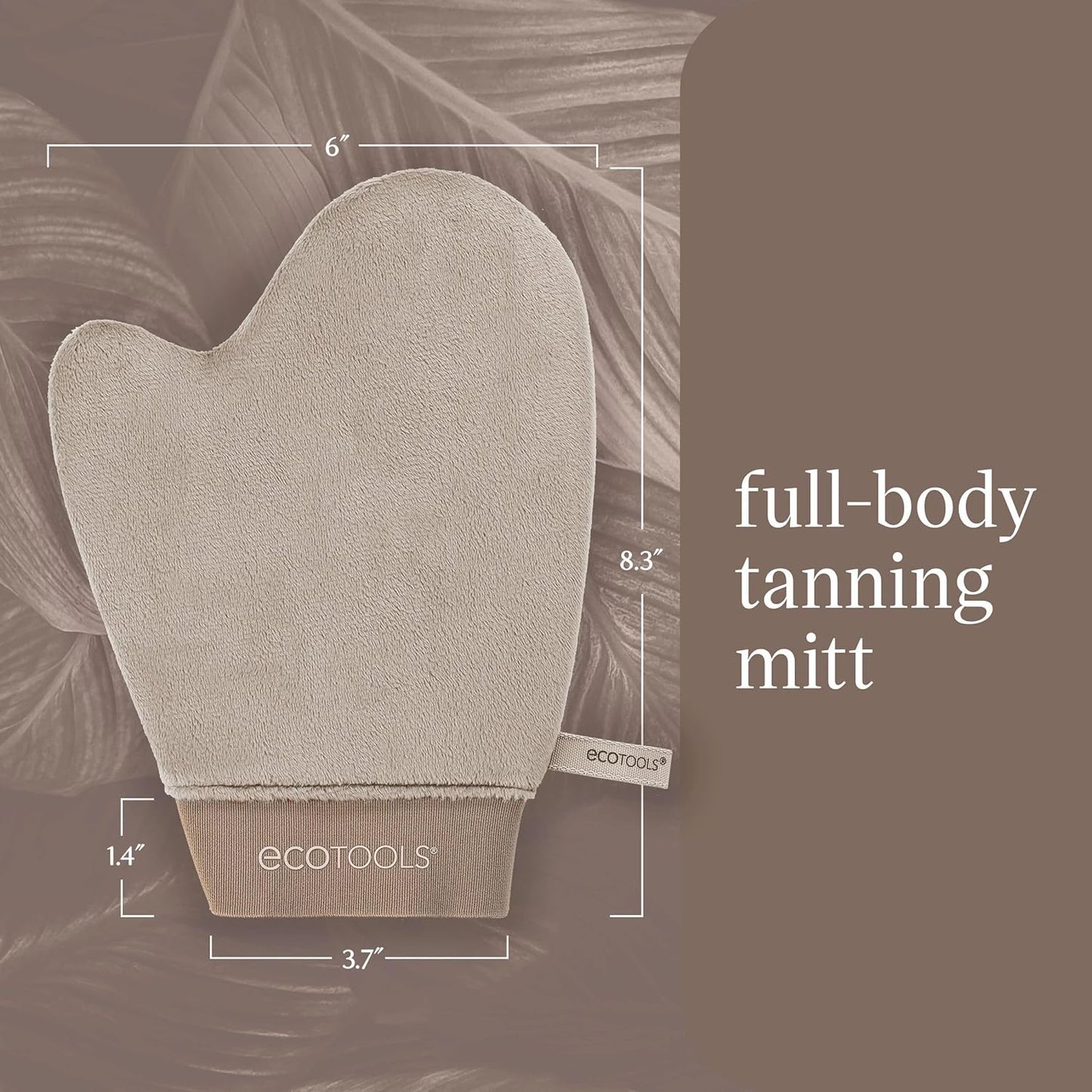 EcoTools Good Tan Full-Body Tanning Mitt, For Self Application, Use Soft Tanner Mitt With Mousse, Lotions, & Waters, Eco Friendly Sunless Applicator, Vegan, & Cruelty-Free, 1 Count