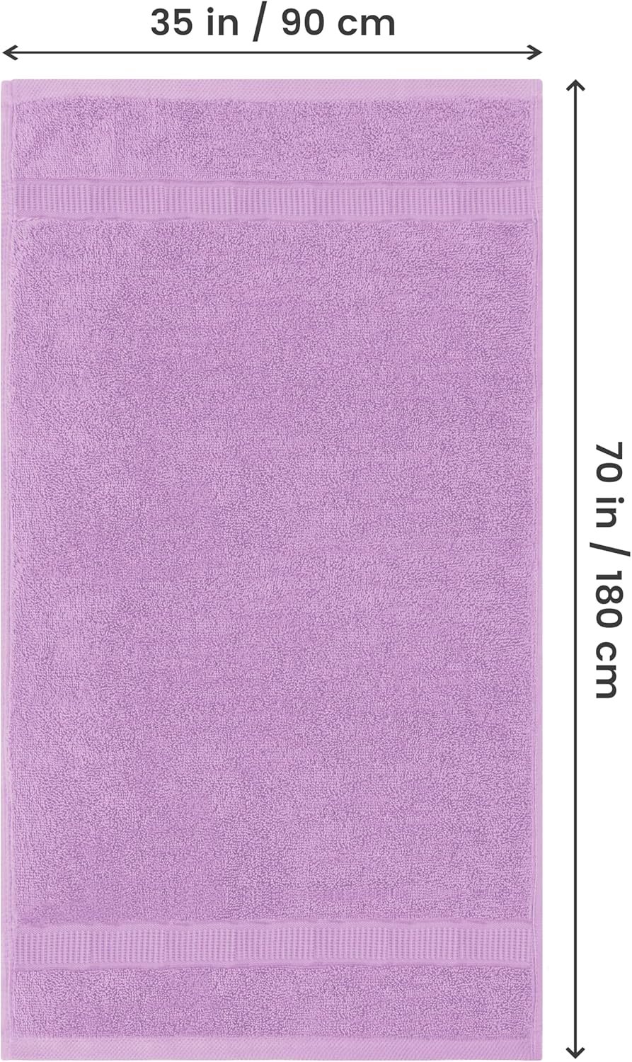 Utopia Towels Luxurious Jumbo Bath Sheet 2 Piece, 600 GSM, 35 by 70 Inches, 100% Ring Spun Cotton, Highly Absorbent and Quick Dry Extra Large Bath Towel, Super Soft Towel, Lavender