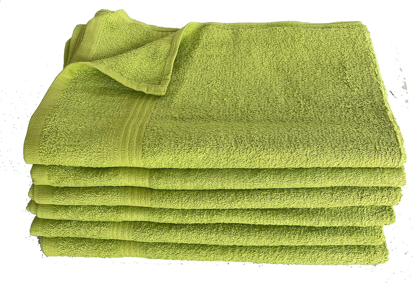 Towel Supercenter 16x27 Salon Hand Towels Colors (12Pack-24Pack-36Pack-60Pack-120Pack) 100% Cotton for Hair, Nail, Tanning Salons, Golf Courses (Lime Green, 24)