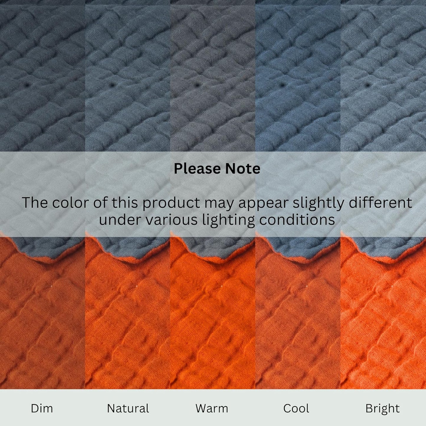 Salt Earth 100% Cotton Muslin Blanket, Gauze 55"X75" Twin, 6 Layered for Couch, Bed, Living Room, Home, Lightweight & All Season Blankets & Throws, Easy wash, Skin Friendly (Picante/Dark Slate)