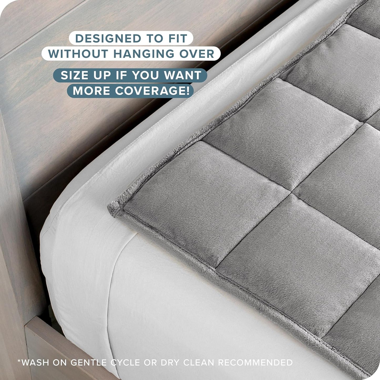 Bare Home Weighted Blanket Queen Size 17lb (60" x 80") for Adults - Minky Fleece - Premium Heavy Blanket Nontoxic Glass Beads (Light Grey, 60"x80")