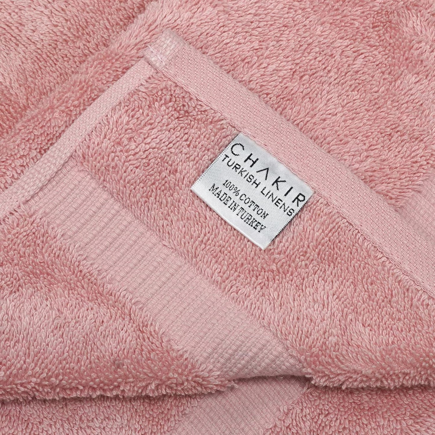 Chakir Turkish Linens 100% Cotton Premium Turkish Towels for Bathroom | 30'' x 60'' Large Bath Towels (4 Piece, Pink)