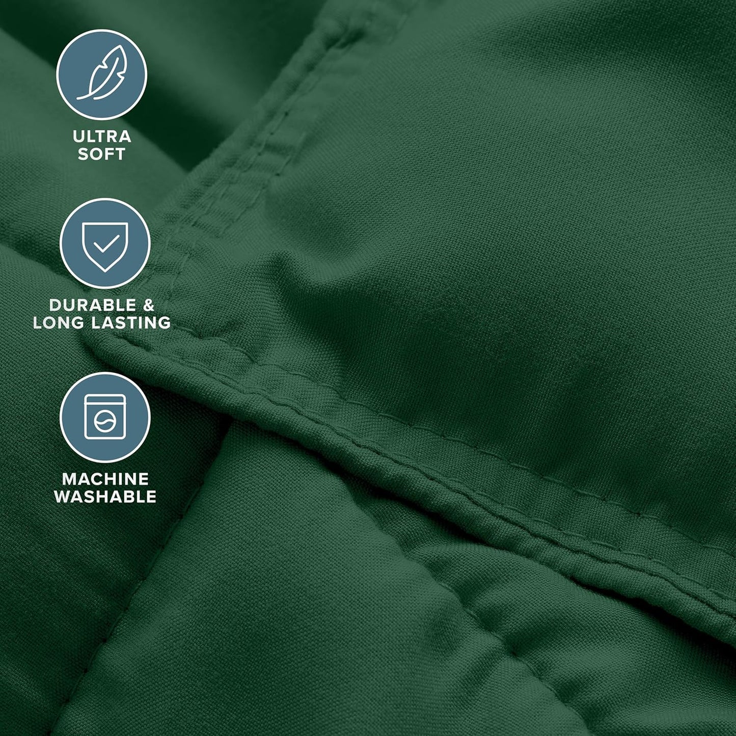 Bare Home Comforter Set - Oversized Queen Size - Ultra-Soft - Goose Down Alternative - Premium 1800 Series - All Season Warmth (Oversized Queen, Forest Green)