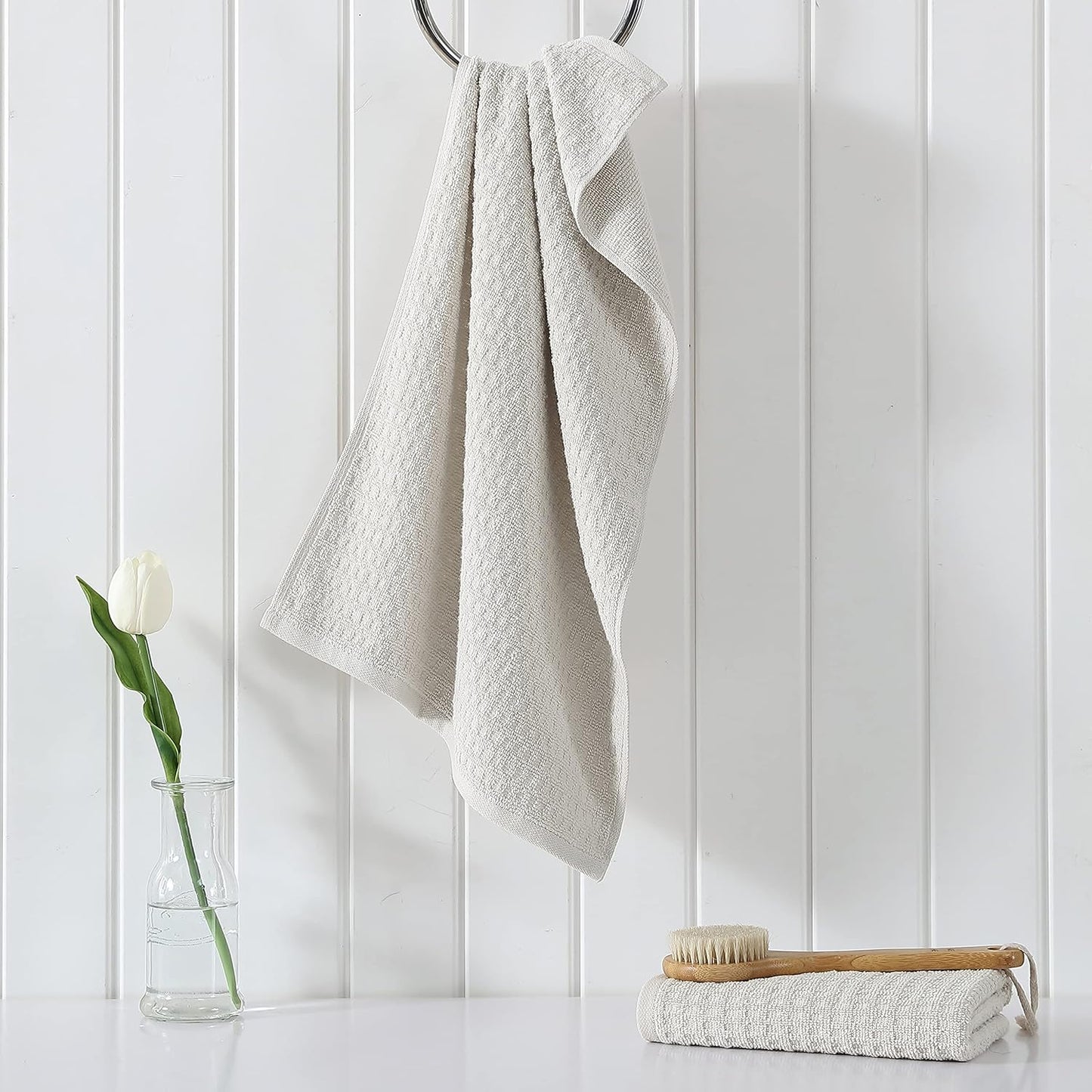 Tommy Bahama- Hand Towel Set, Highly Absorbent Cotton Bathroom Decor, Low Linting & Fade Resistant (Northern Pacific Light Brown, 2 Piece)