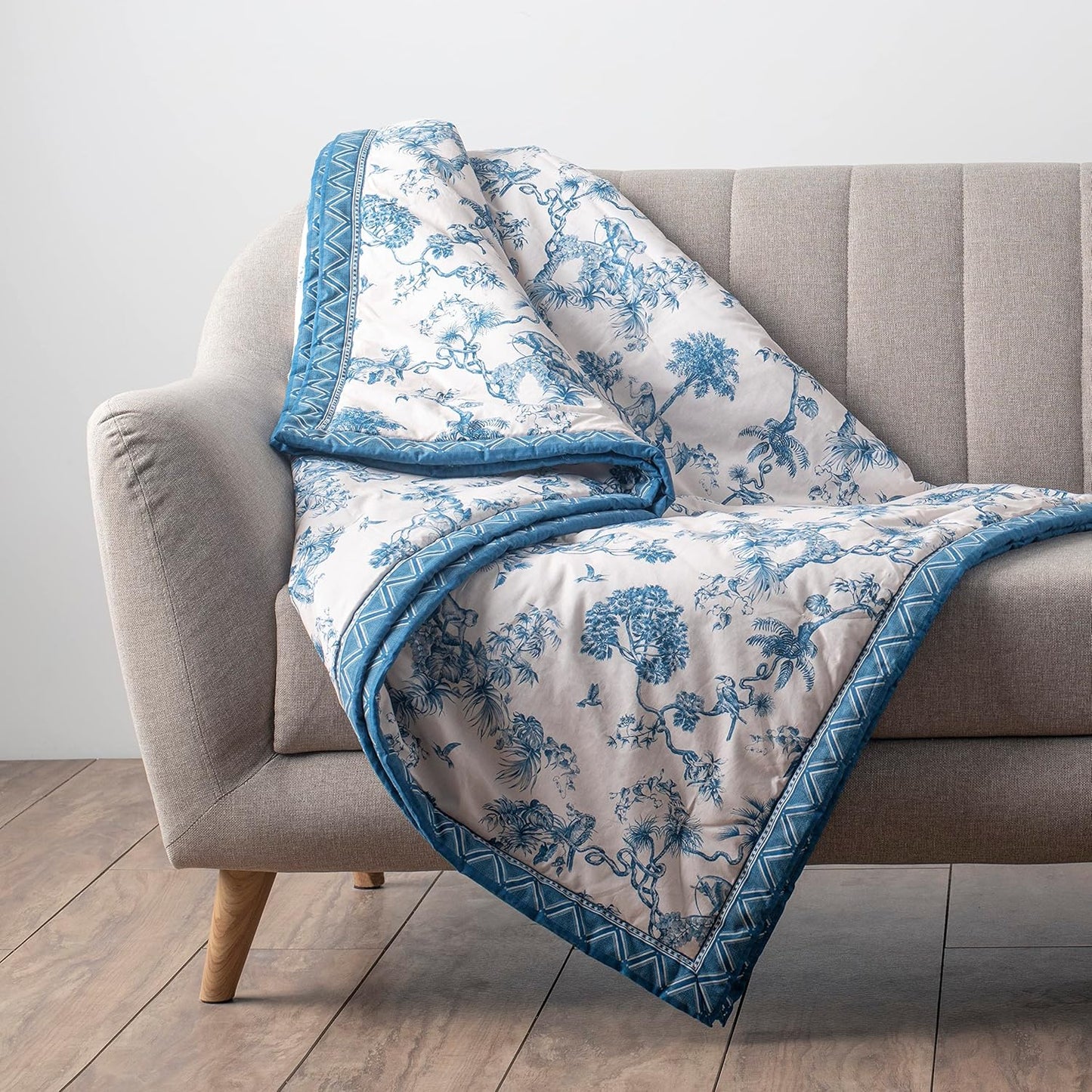 Maison d' Hermine Throw Blanket for Couch Lightweight Soft Warm Breathable Cotton Throw Blankets for Bed Girls Boys Women Men Gifts Sofa Travel Living Room Chair Bedding (50"x60", Bonobo)