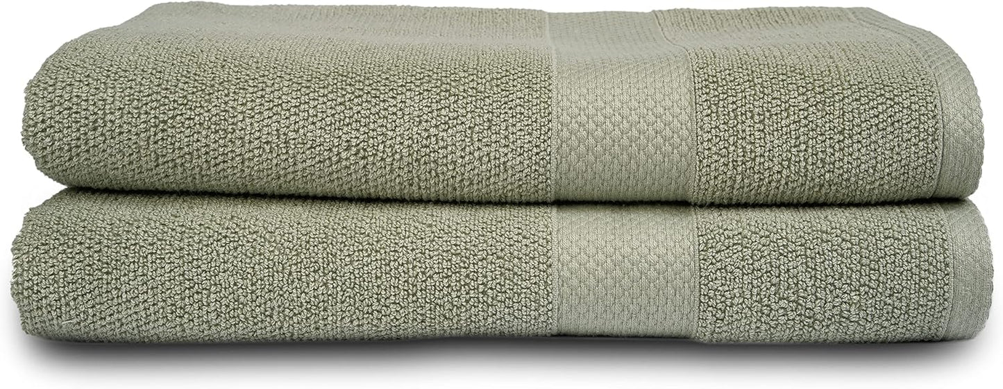 MAURA Premium Bath Sheets 100% Cotton 35x70 Oversized Ultra Absorbent Quick Dry Soft Towel Set for Bathroom Extra Large Bath Towels, Sage Green