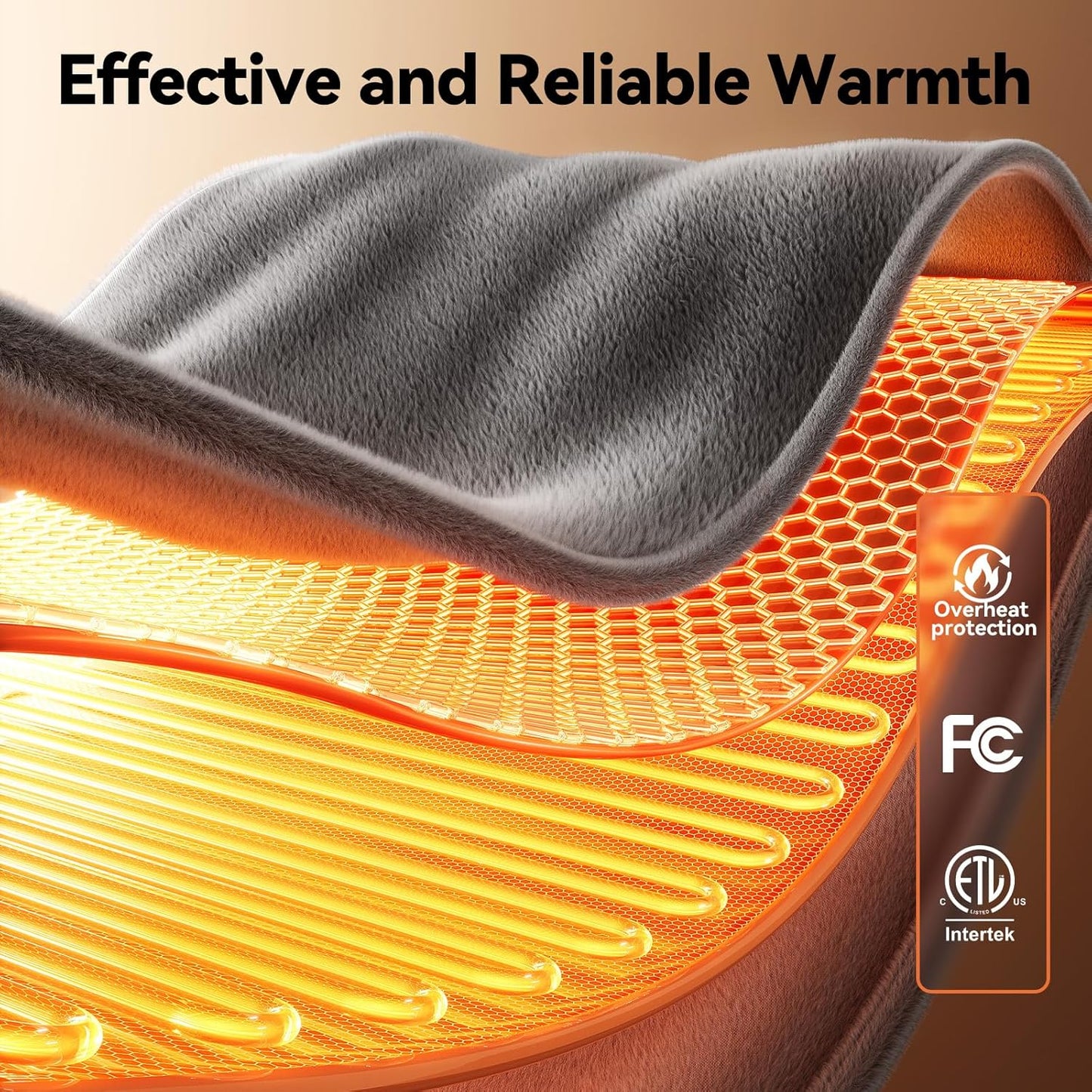 Heated Blanket Queen, Dual Control Electric Blanket, Ultra Soft Flannel, Consistent & Even Heating with 8 Heat Levels & 10 Hours Auto Off, Overheat Protection, Warm Gifts for Grandm (84"x90")