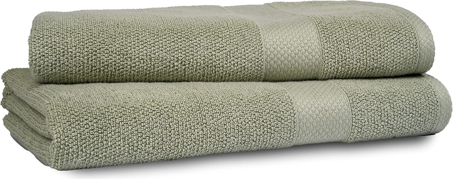 MAURA Premium Bath Sheets 100% Cotton 35x70 Oversized Ultra Absorbent Quick Dry Soft Towel Set for Bathroom Extra Large Bath Towels, Sage Green