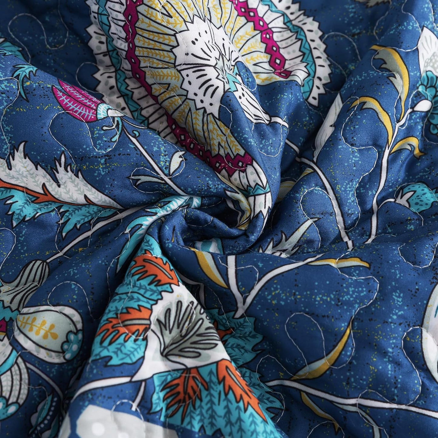 HoneiLife Quilt Set King Size - Lightweight Bedspreads 106x96, Microfiber Quilts 3-Piece, Patchwork Coverlet Rustic Bedding Sets All Season Quilts