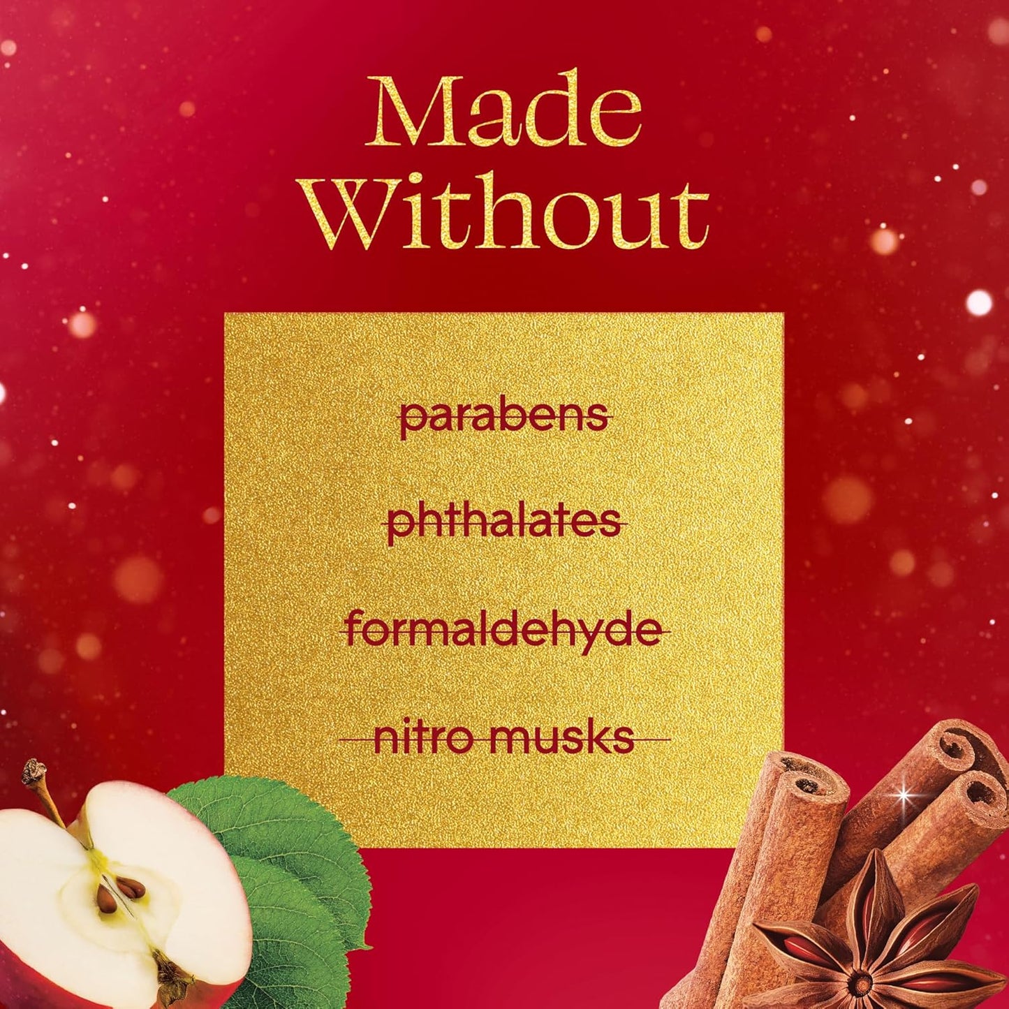Glade 3-Wick Scented Candle Jar, Warm Apple & Spices, Air Freshener Infused with Essential Oils, 6.8 Oz, 3 Count