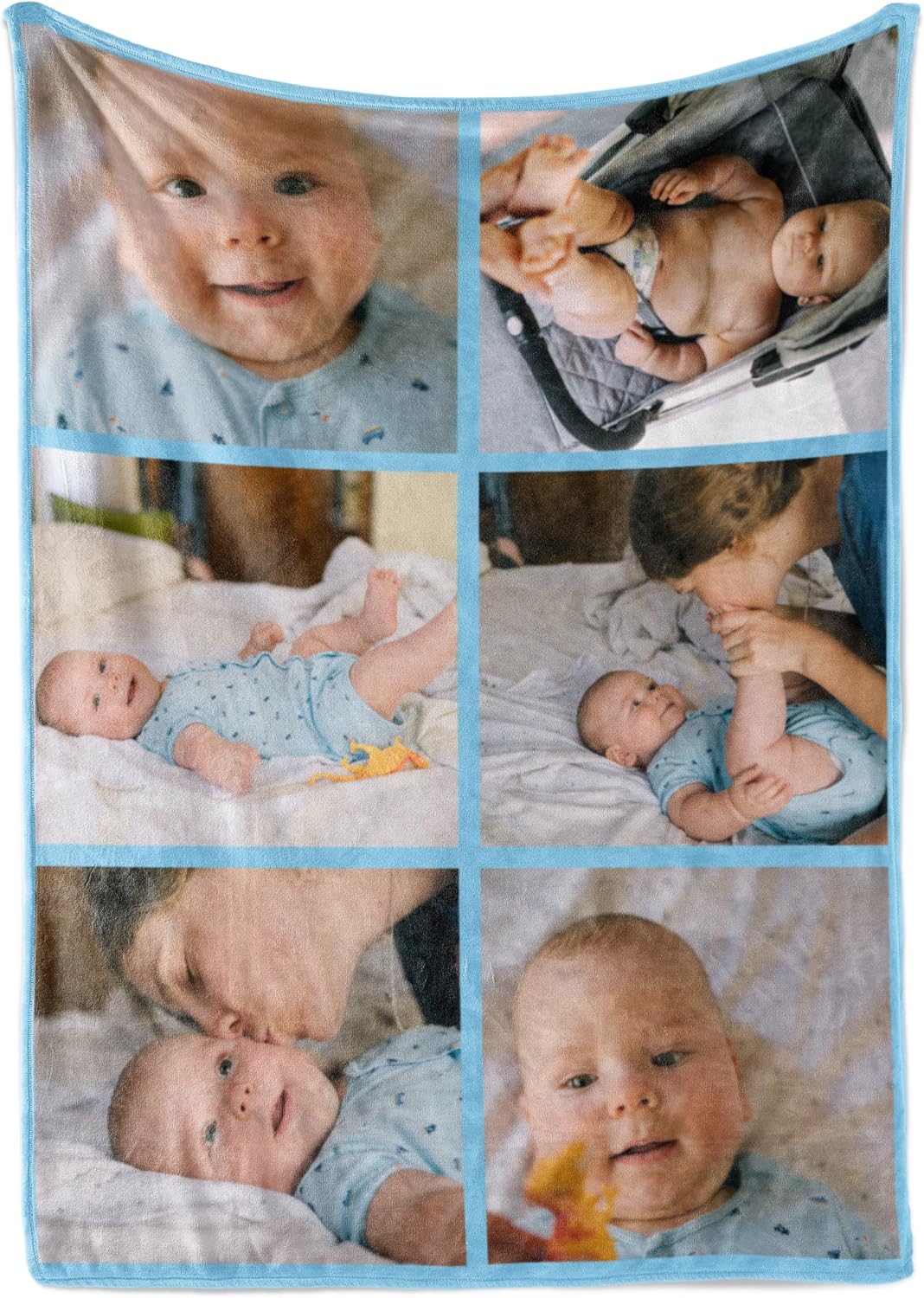 Ships Next Day, Custom Blanket with Picture - Printed in USA, Personalized Photo Blanket (Fleece – 60x80)