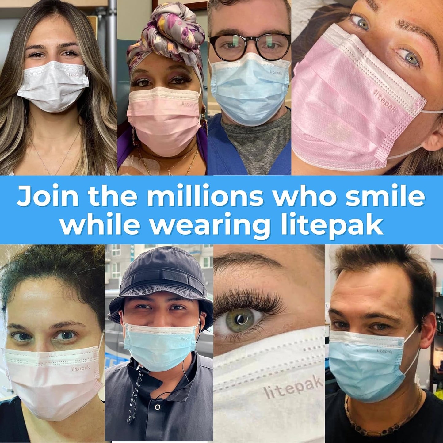 2,000pcs Disposable Face Masks- 3 Ply Breathable Mask For Adults - Blue (40 Packs of 50)