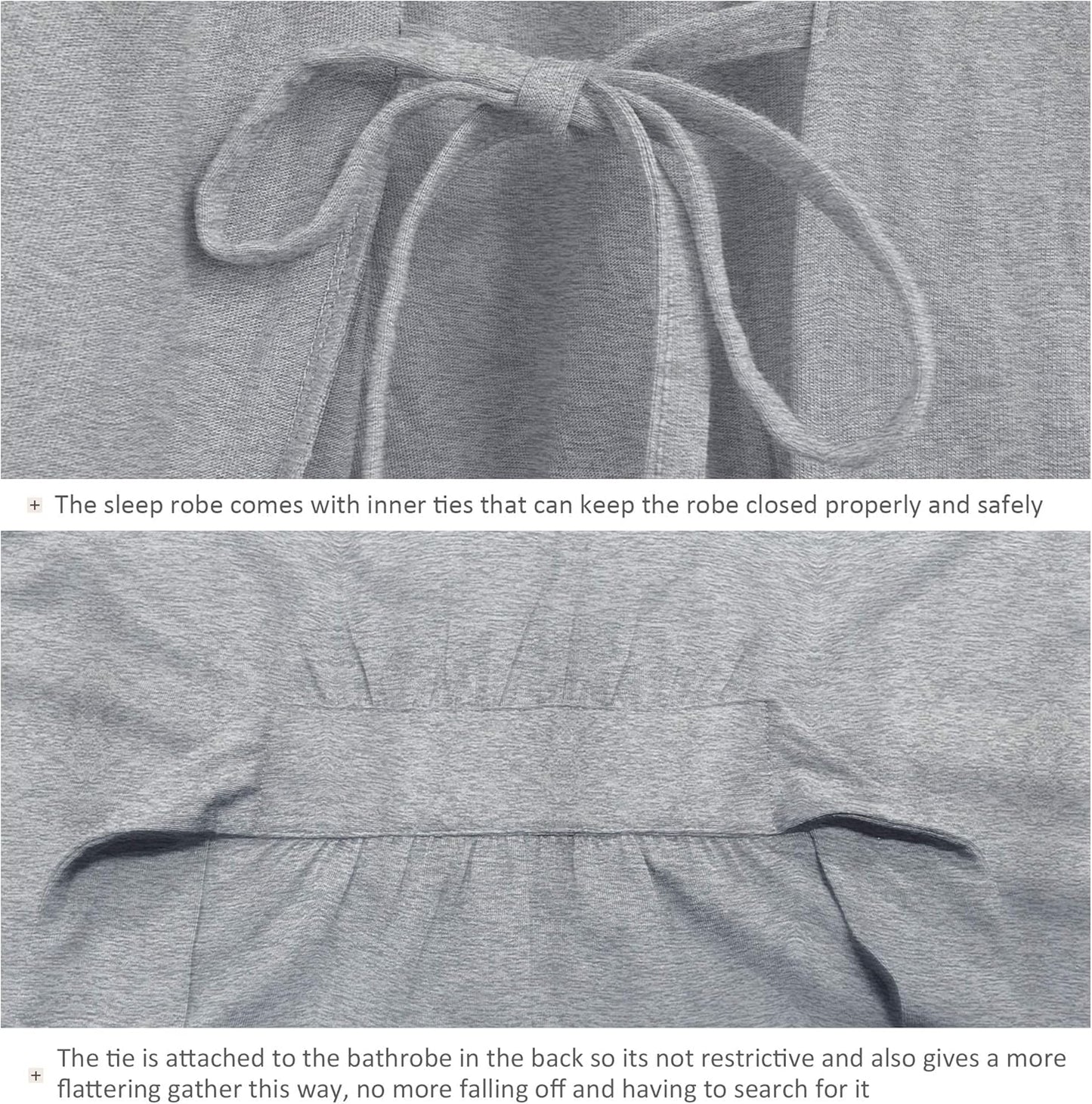 COLORFULLEAF Womens Bamboo Short Robes Lightweight Kimono Cotton Robe Soft Knit Bathrobe Ladies Loungewear with Pockets