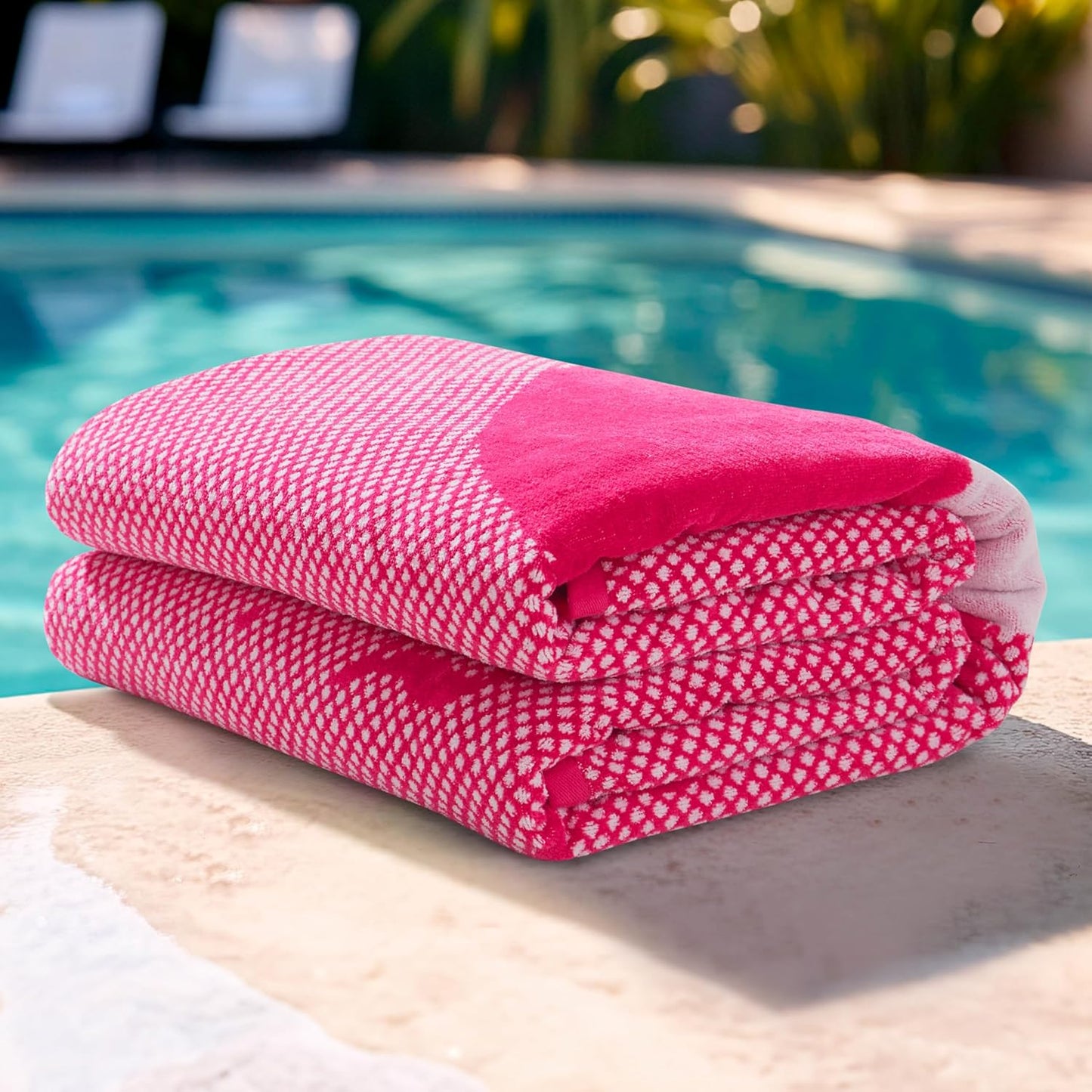 Juicy Couture Pink Flamingo 36" x 72" 100% Cotton Oversized Beach Towel - Soft, Absorbent, and Quick-Drying, Perfect for Beach, Pool, or Travel