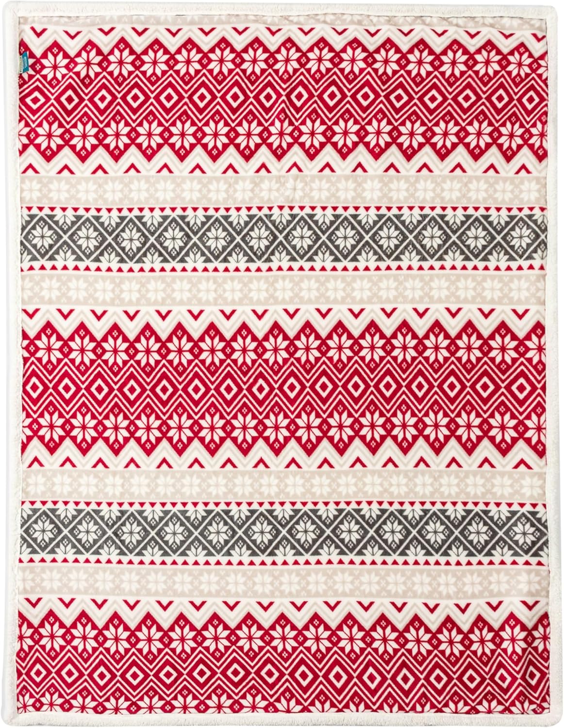 PAVILIA Premium Christmas Sherpa Throw Blanket | Christmas Decoration, Fleece, Plush, Warm, Cozy Reversible Microfiber Holiday Blanket 50 x 60