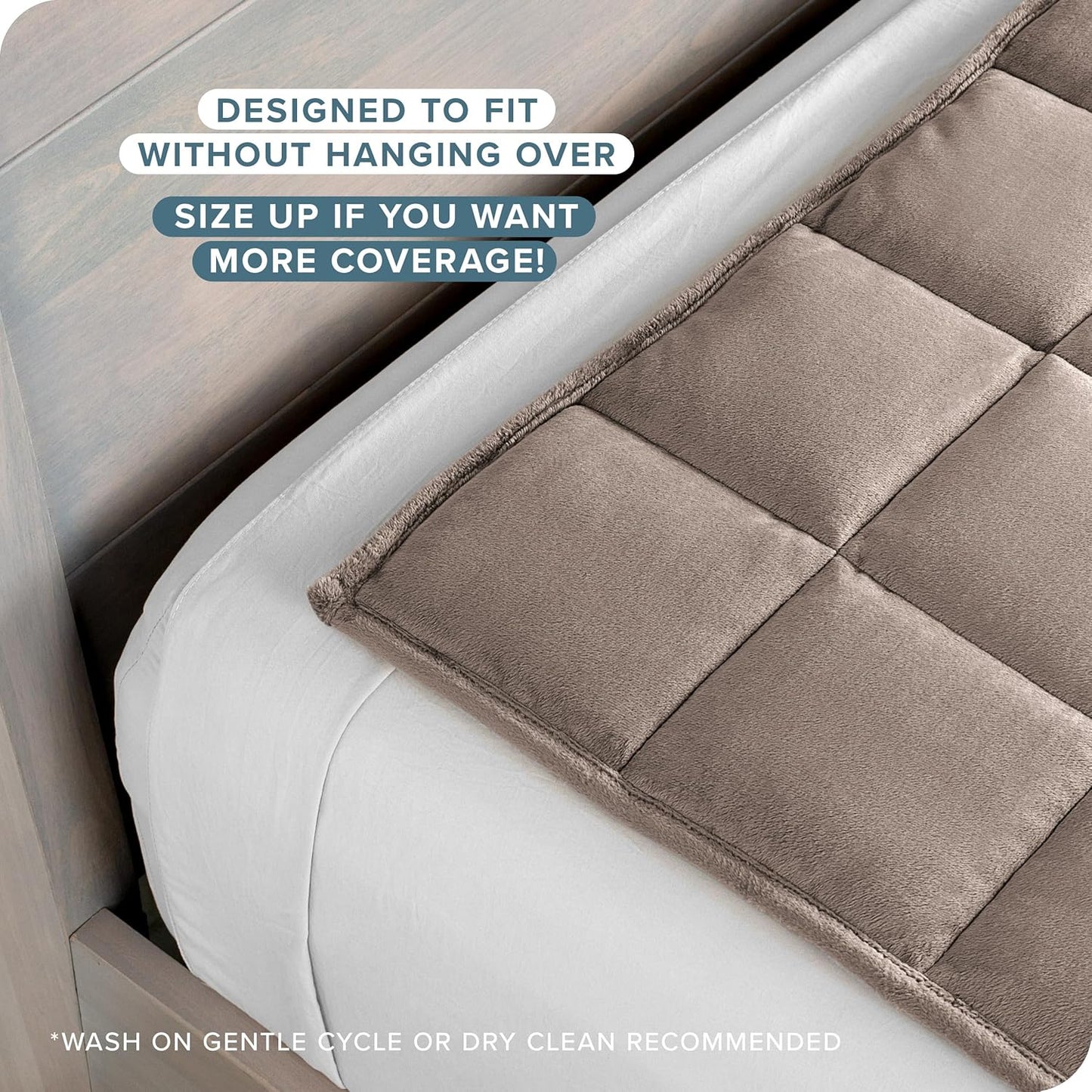 Bare Home Weighted Blanket Queen Size 17lb (60" x 80") for Adults - Minky Fleece - Premium Heavy Blanket Nontoxic Glass Beads (Taupe, 60"x80")