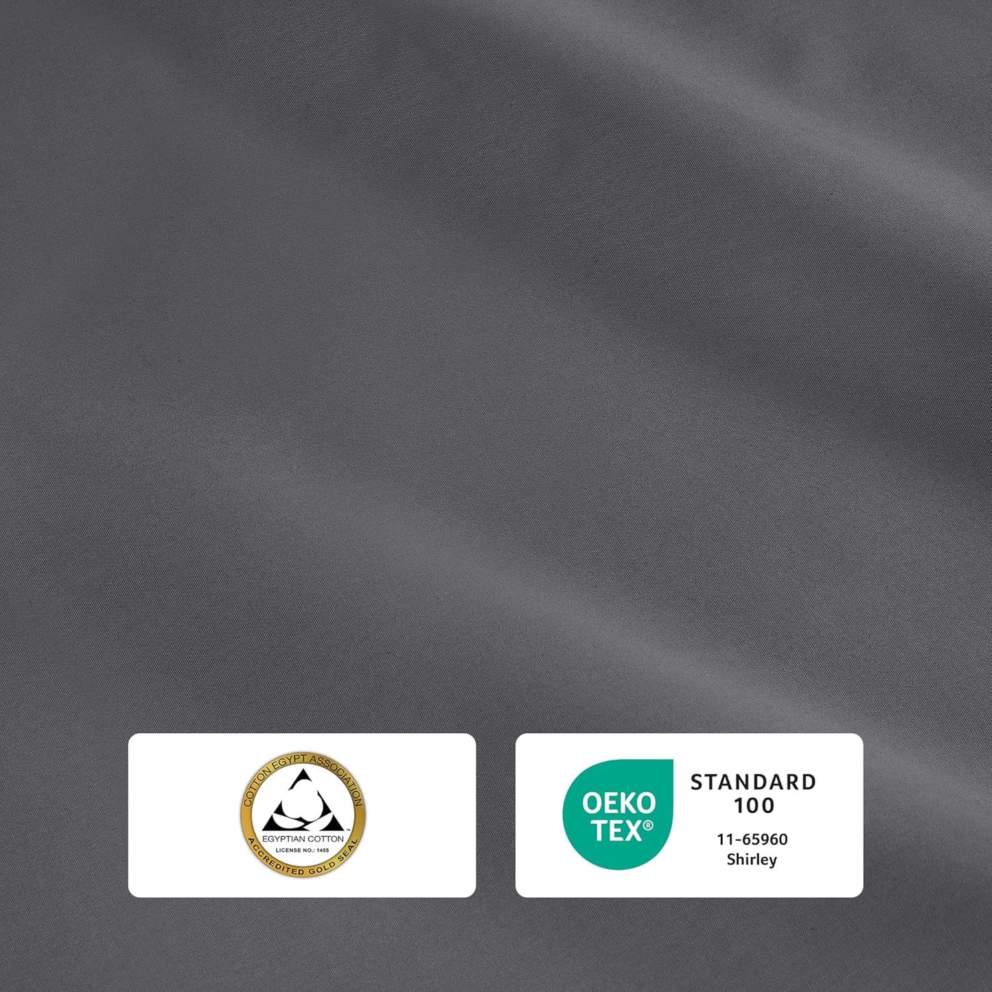 IZOD 100% Egyptian Cotton Sheets Set Twin XL Size, Cotton Percale Crisp Sheet Set 3Pc,Lightweight & Deep Pocket fits Upto 17", Long-Staple Soft Combed, Hotel Style Luxury Bedding Sheet-Carbon Steel