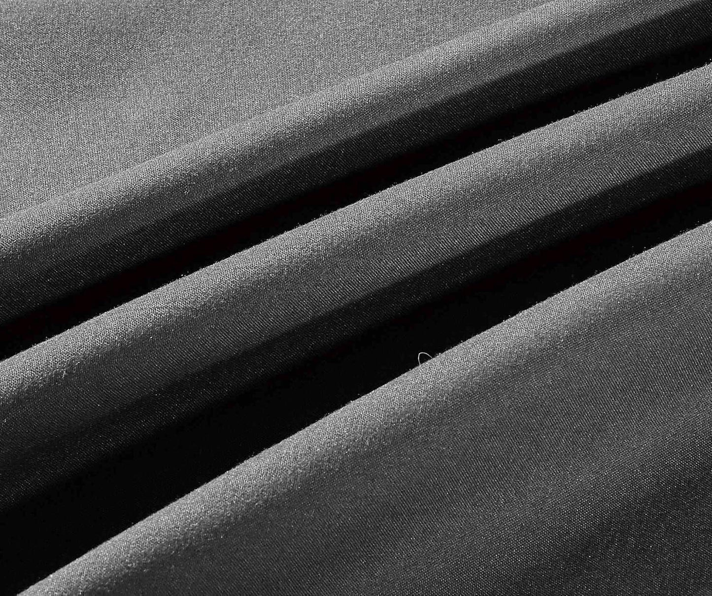 Sheets & Beyond Wrap Around Solid Microfiber Luxury Hotel Quality Fabric Bedroom Gathered Ruffled Bedding Bed Skirt 14 Inch Drop (Full, Charcoal)